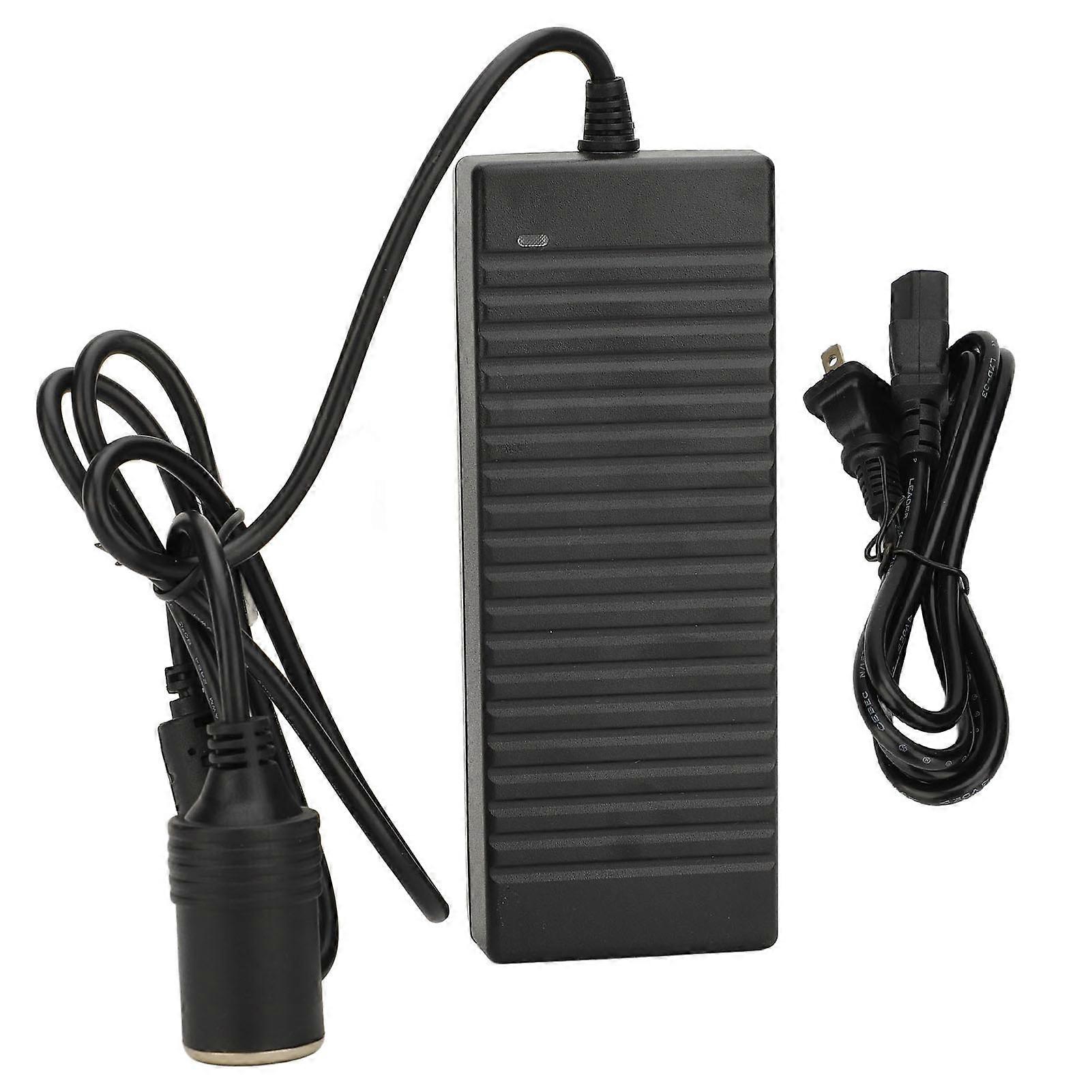 Car Power Inverter 100-240V to 12V 10A with Cigarette Lighter Adapter for Home Use