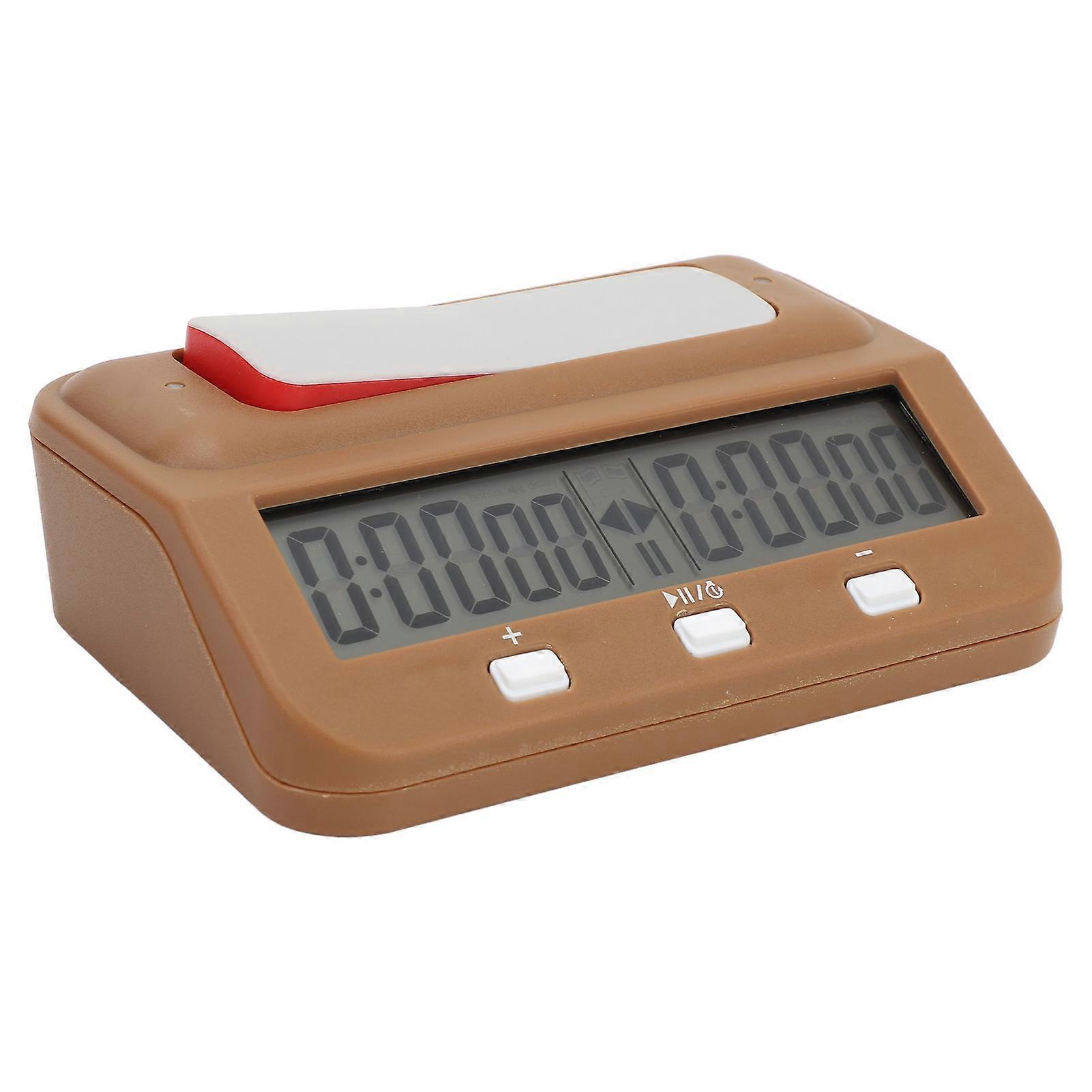 Chess Clock Portable Chess Timer Professional Digital Timing Chess Timer for Chess Match Go Chess Game Tan 