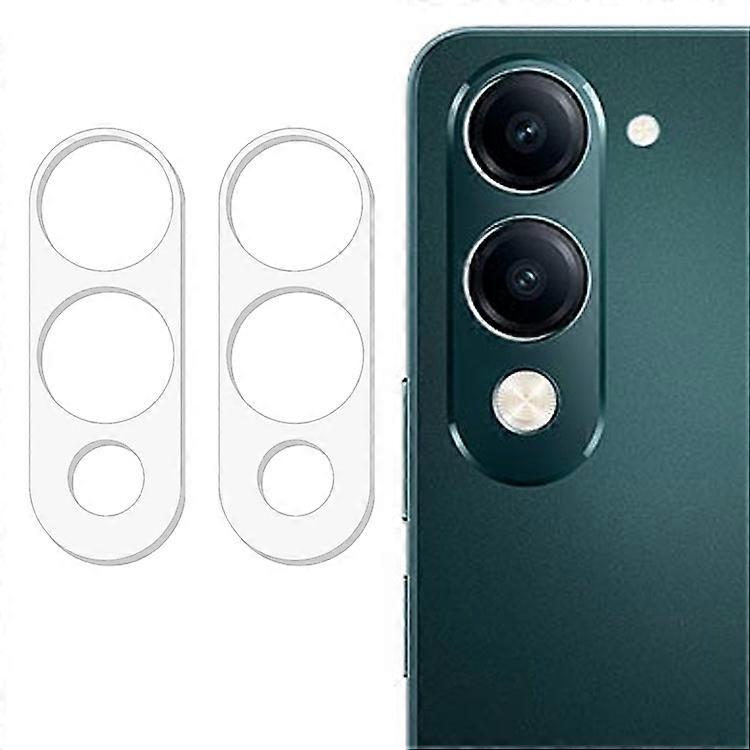 2Pcs Camera Lens Protector Compatible For vivo Y04 4G / Y19e / Y29s 5G , 3D Arc Edge Anti-Scratch Tempered Glass Lens Film