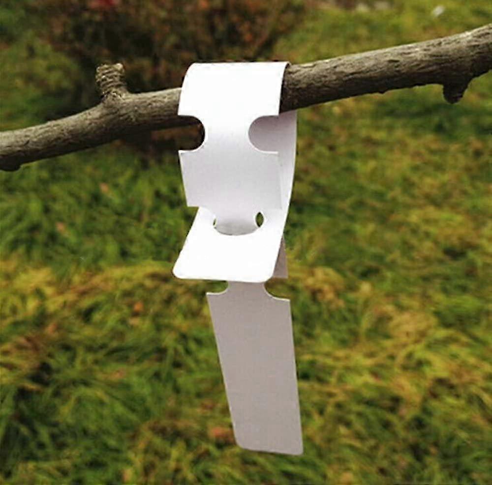 200 Pcs White Plastic Plant Tree Tags, Suitable for Nursery Garden Labels 2x20cm Wrap Around Hanging Tags for Large Writing Surface on Garde