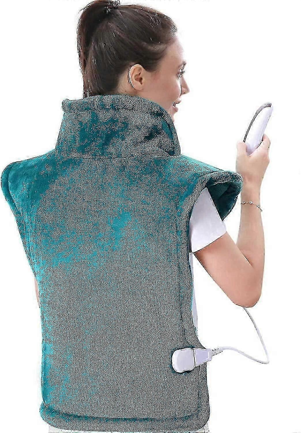 Electric Heating Pad for Back, Neck, and Shoulders, Provides Warm Relaxation and Fast Heating Therapy with 5 Adjustable Temperature Settings