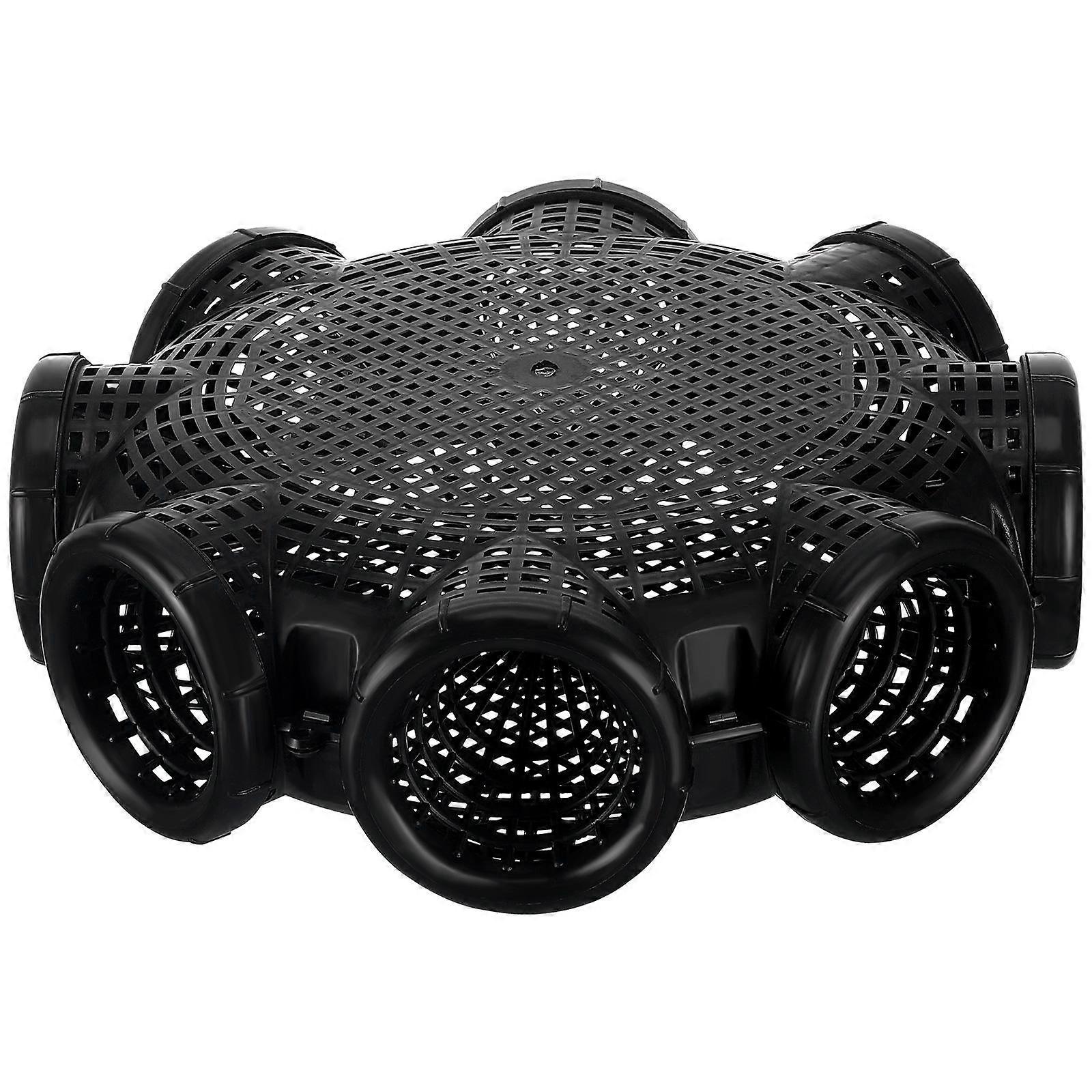 Fish Trap PP Black Handmade Durability Versatile Seafood Catching Tool for Home Use