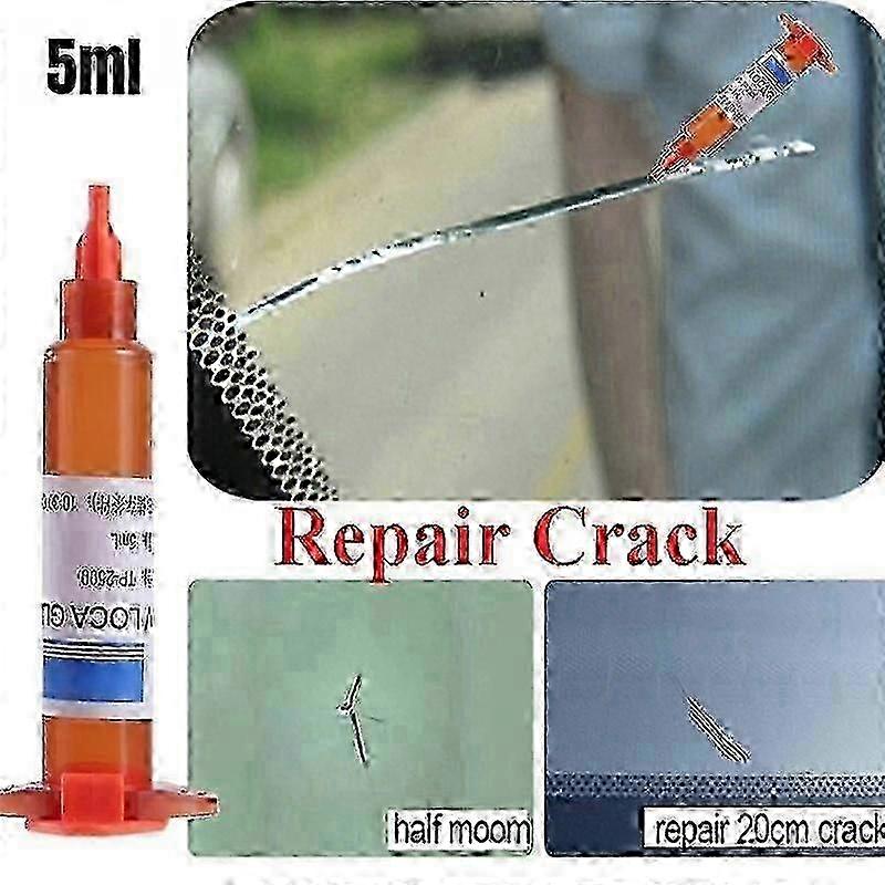 2025 5ml Optical Glue Transparent Glue Car Window Glass Scratches Long Cracks Broken Crack Repair Tools Glass Polishing Tools