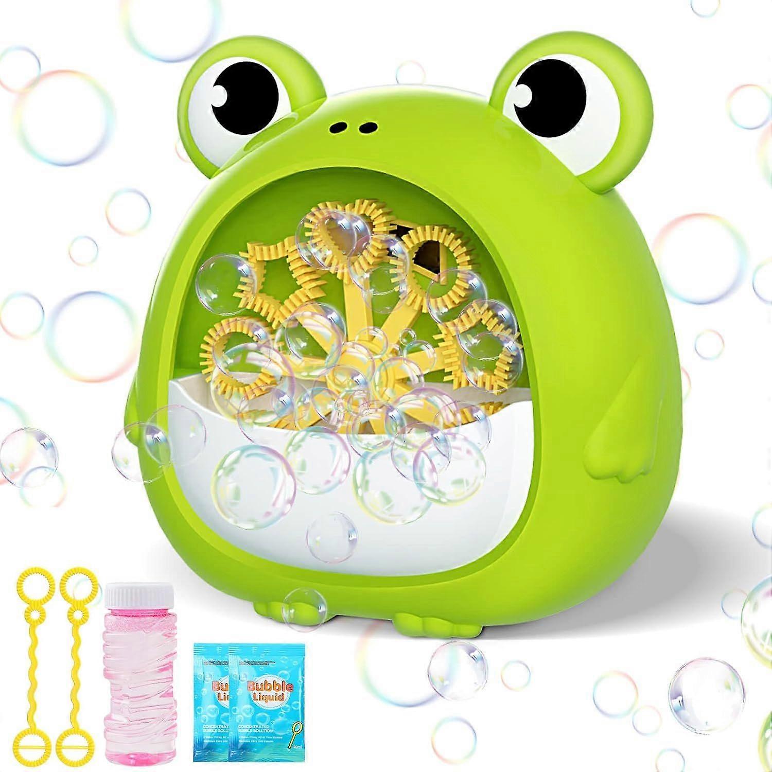Frog Bubble Machine Toys for Kids 3-8 Years Old: Bubble Blower Maker with 2