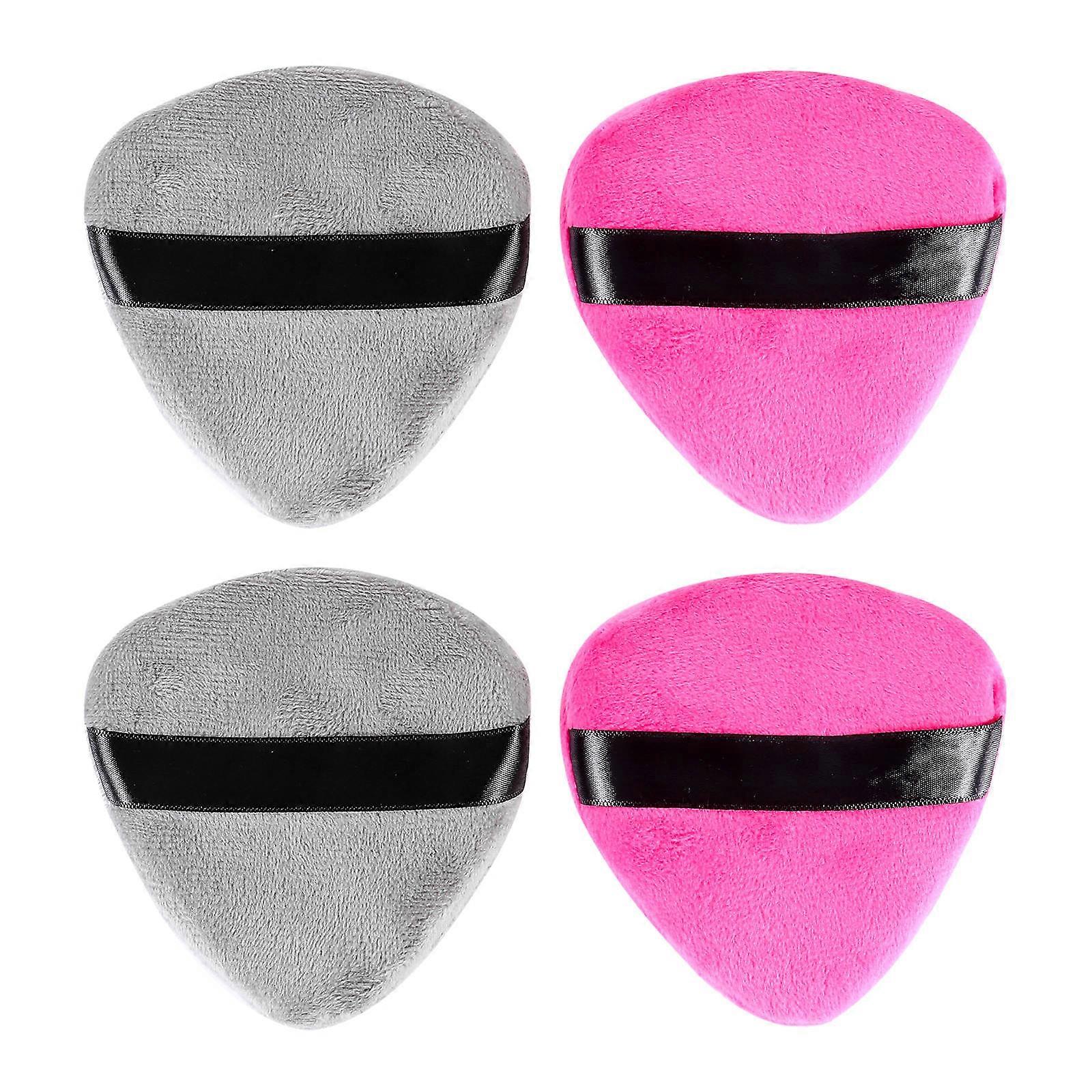 Makeup Tools Loose Powder Puff On-The-Go Use Flat Large Area Face Makeup Tools 6.5x6x1.2cm Powder Applicator 4Pcs