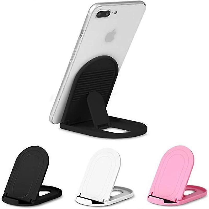 Pack Foldable Adjustable Cell Phone Holder, Universal Multi-Angle Stand, Black, White, Pink
