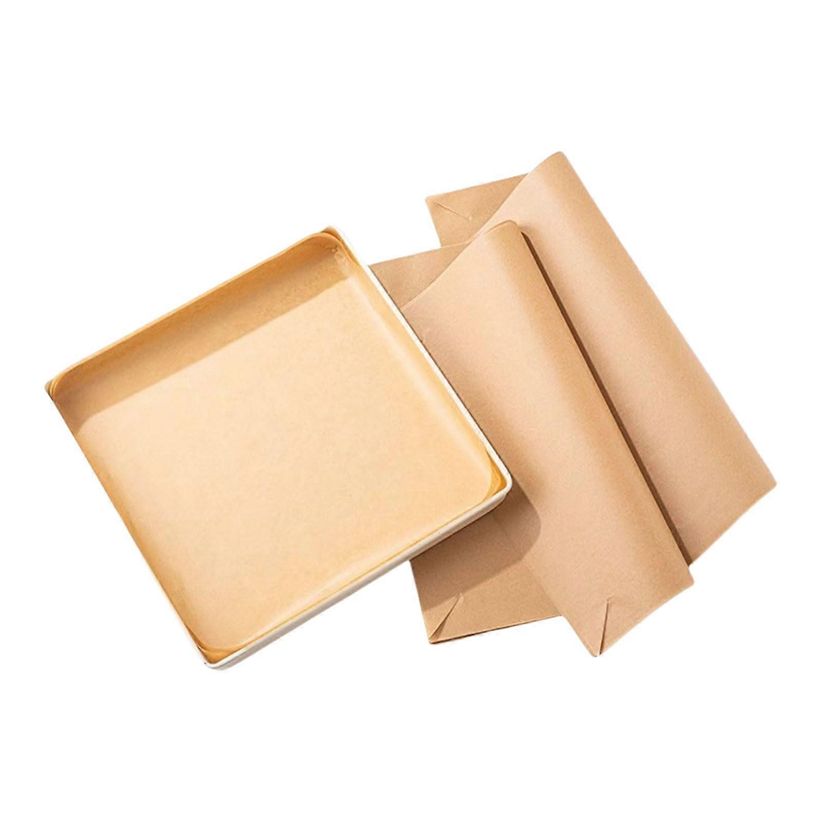 Unbleached Parchment Paper 100 Sheets 34x34 cm Baking Sheets Non-Stick High-Temperature Resistance Natural Color