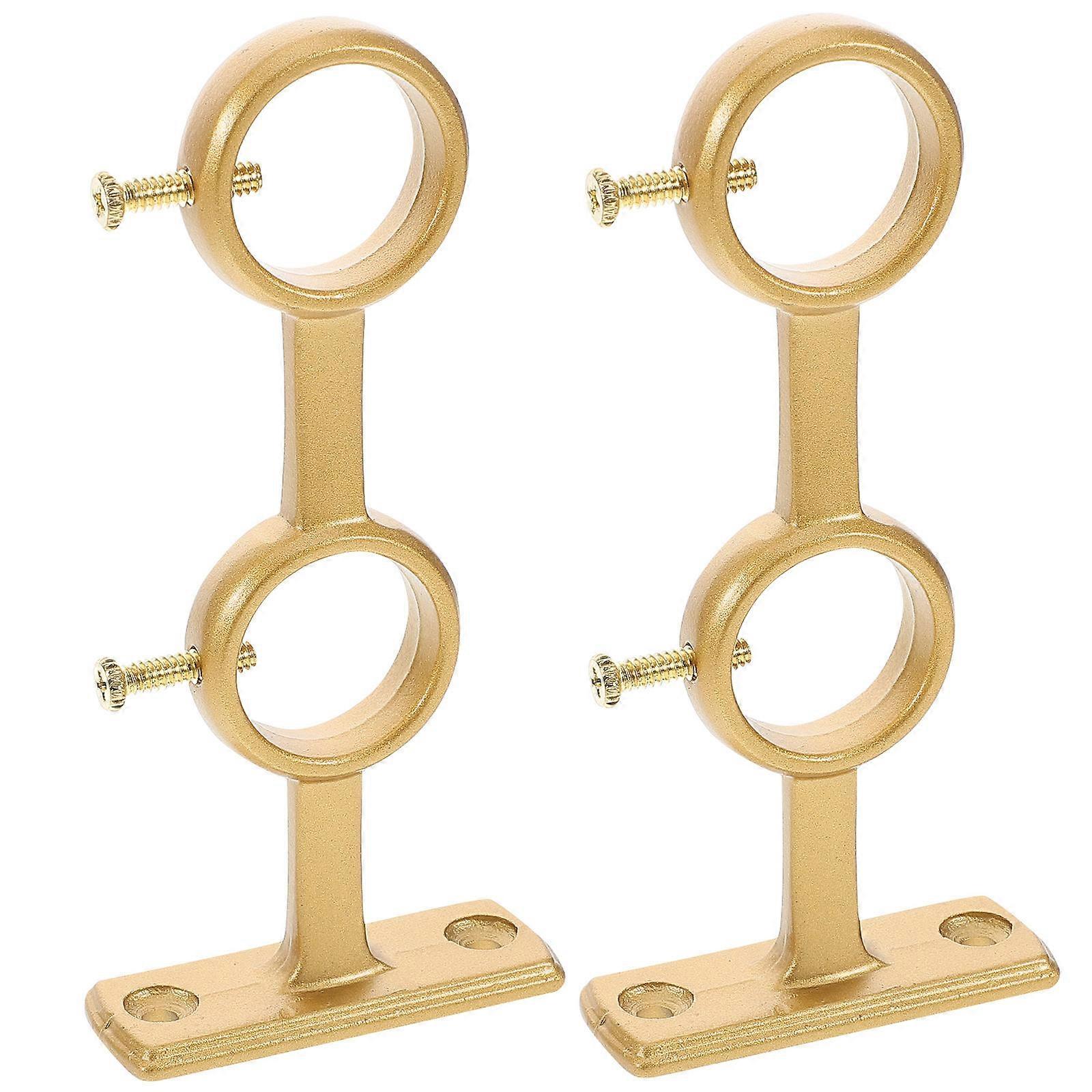 Curtain Rod Brackets For Windows Versatile Fit Easy Installation Suitable For Hotel Use 2Pcs