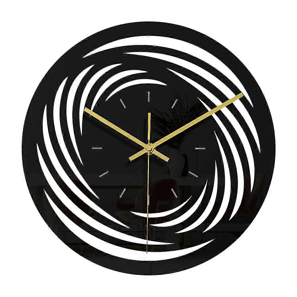 Decorative Wall Clock Silent Operation Black 30x30cm Thickness 0.30cm Home Decor 1Pcs