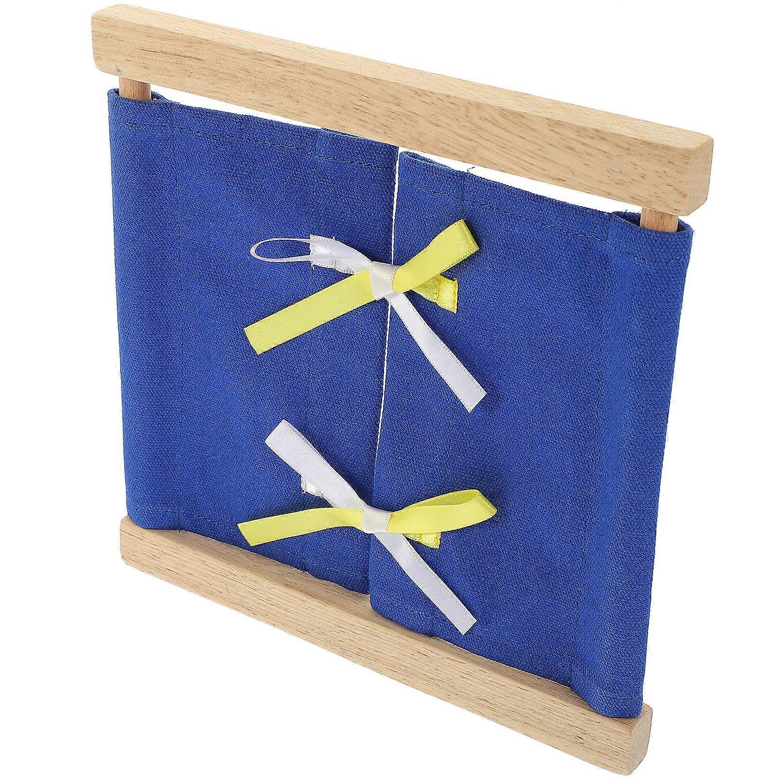 Kindergarten Dressing Toy Learning Sensory Toy For Children Self-Dressing Practice Skill Development Blue 25X20X1.5cm 1Set