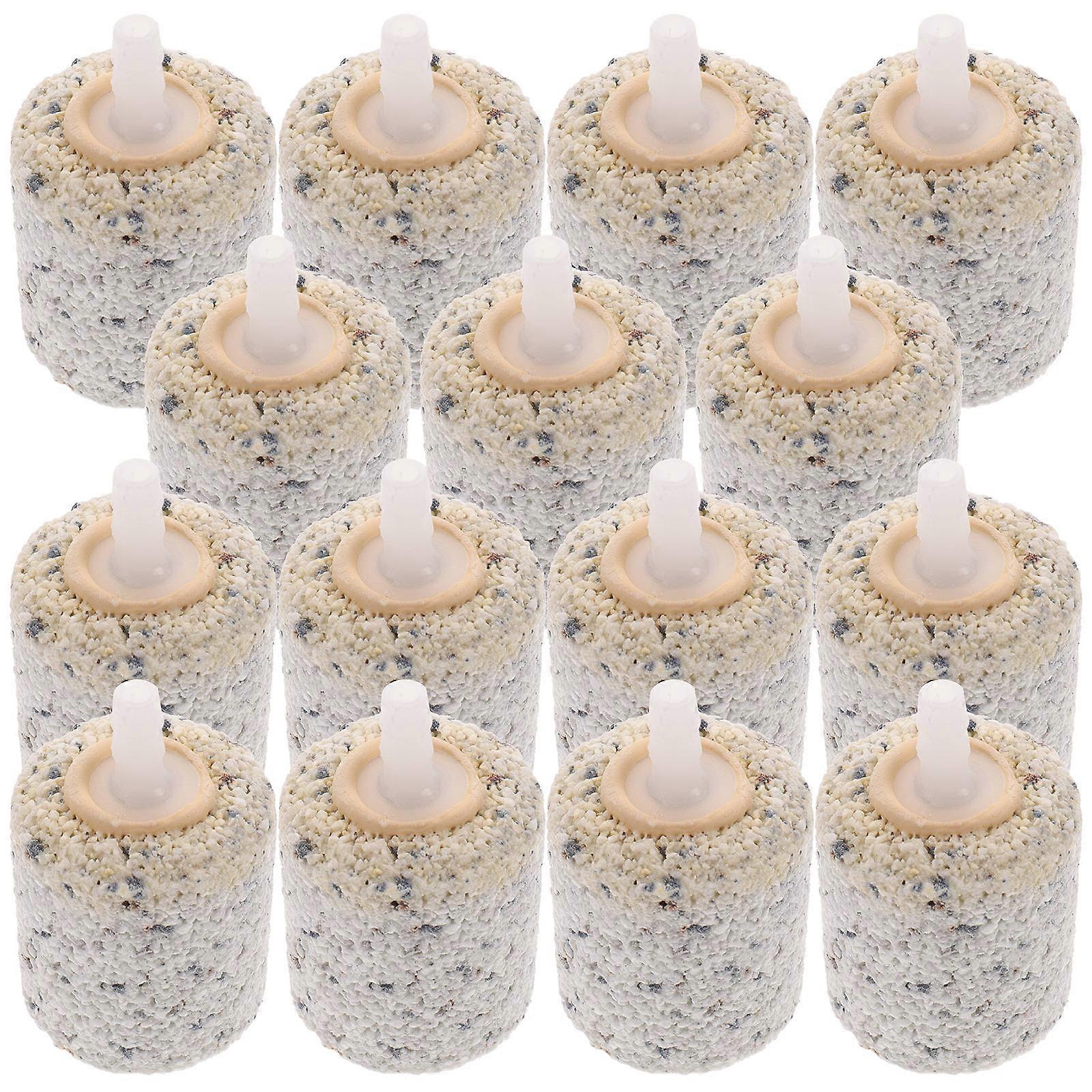 Aquarium Air Stone Diffuser Air Stone Cylinders Oxygen Supply For Aquarium Owners 5X3X3CM White 15Set