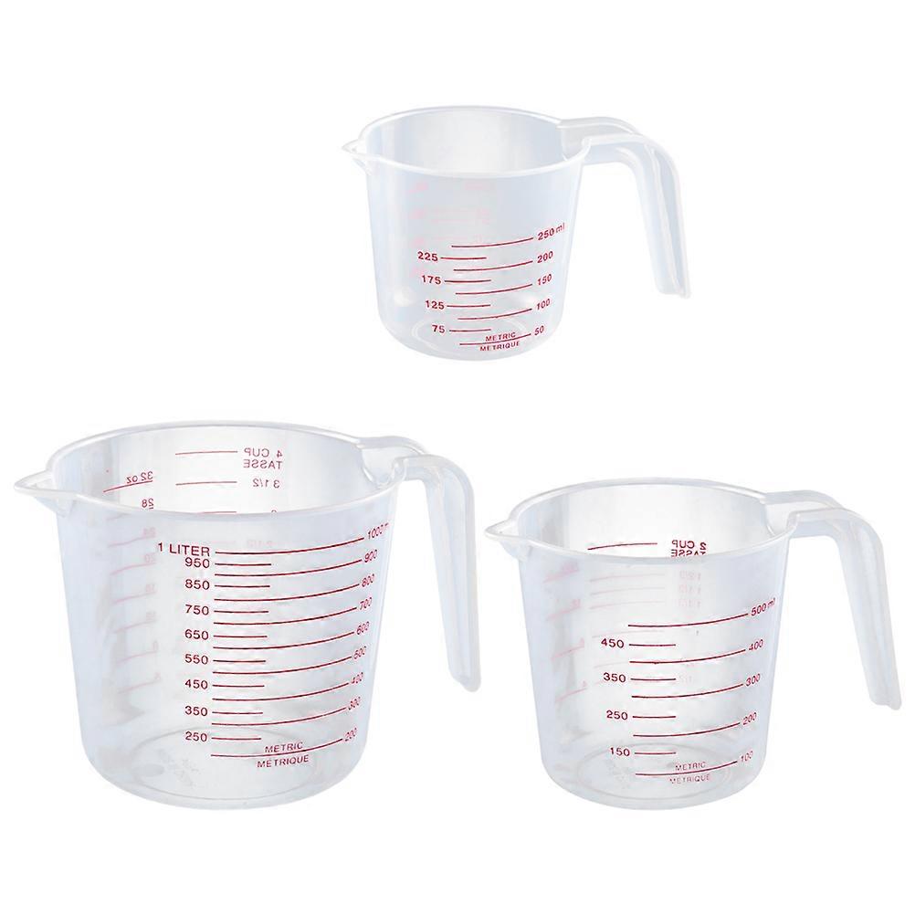 Graduated Measuring Cup Practical Baking Supplies Assorted Color 3Pcs