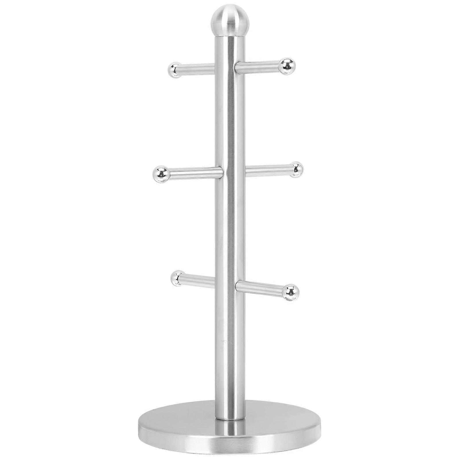 Countertop Accessory Mug Tree Silver 35x15.5cm Kitchen Organization Elegant Housewives 1Pcs
