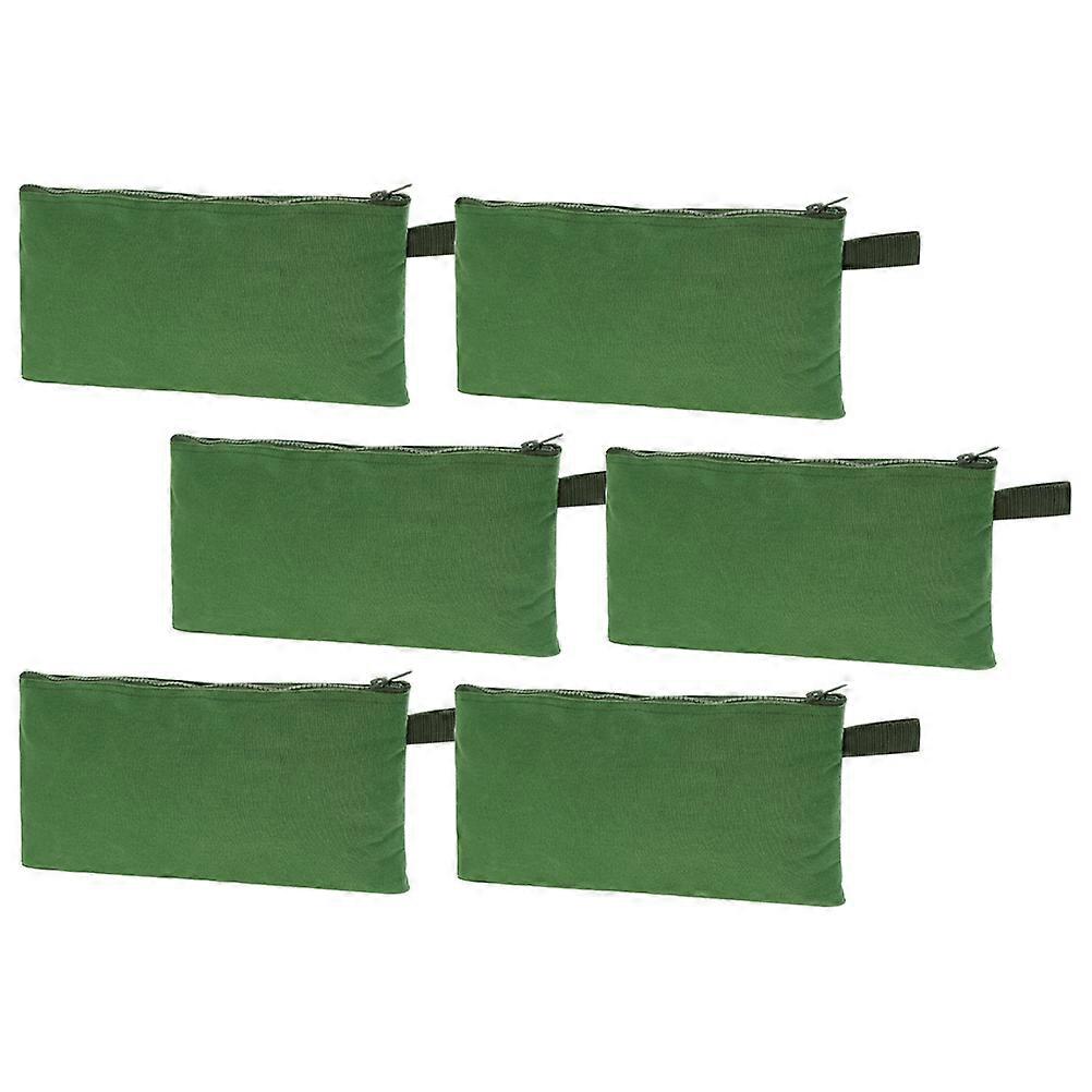 Zipper Utility Tool Bags Canvas Pouch for Tool Storage Multi-purpose Storage Easy to Carry 6Pcs