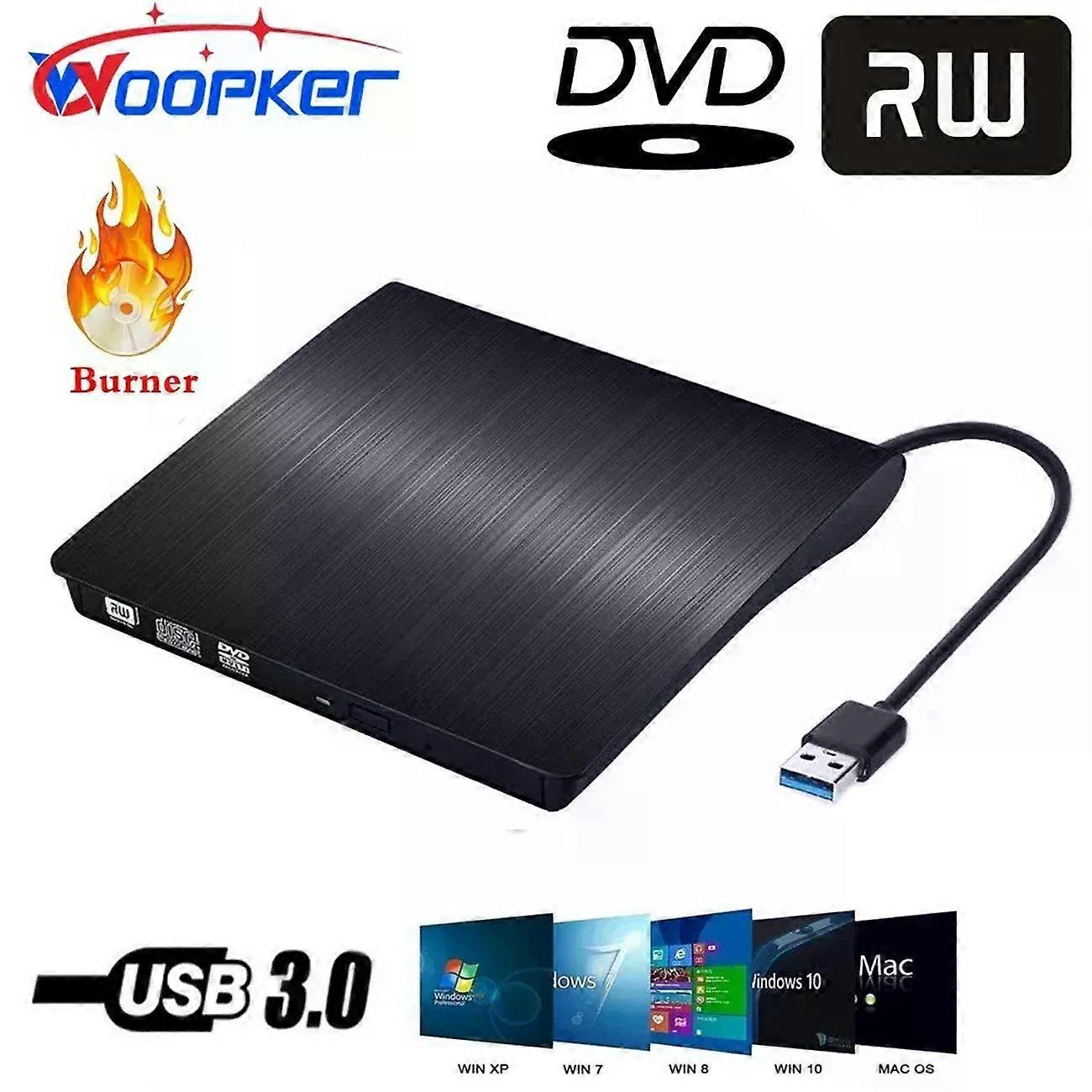 External DVD-RW Player CD DVD Burner USB 30 Drive Reader for PC Laptop Desktop Mac Windows Linux iOS