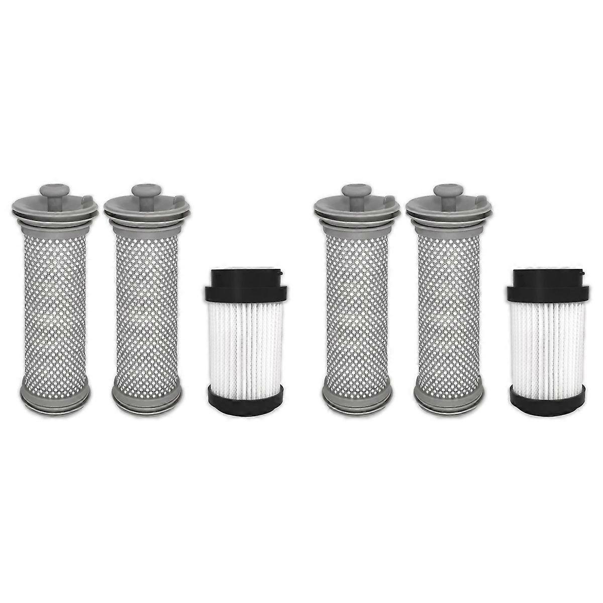 Replacement Filter Kit Compatible for PURE Cordless Vacuum Cleaner, 4 Pre Filters and 2 HEPA Filter