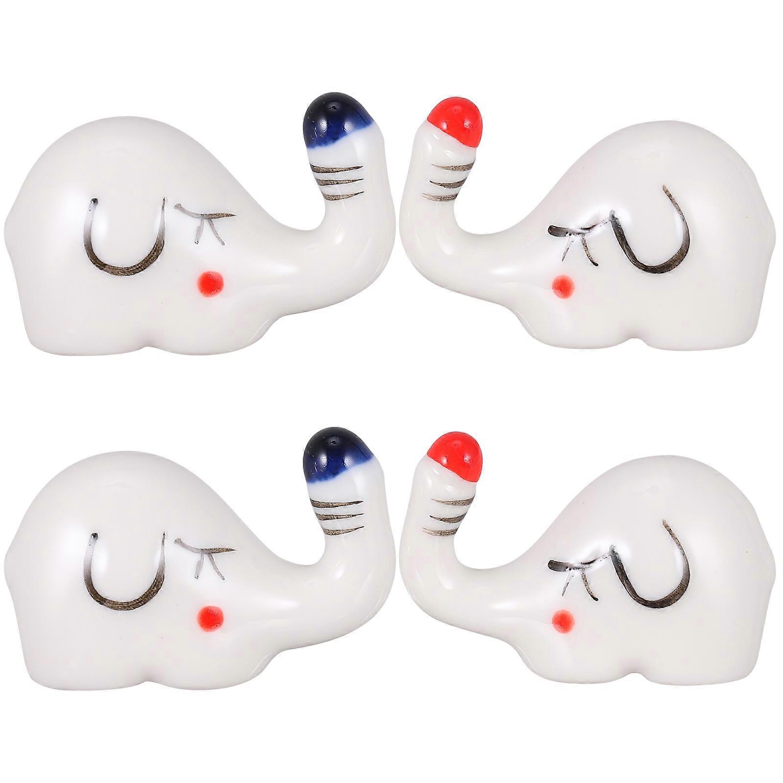 حامل عيدان السيراميك زينة ديكور المنزل 4 قطع