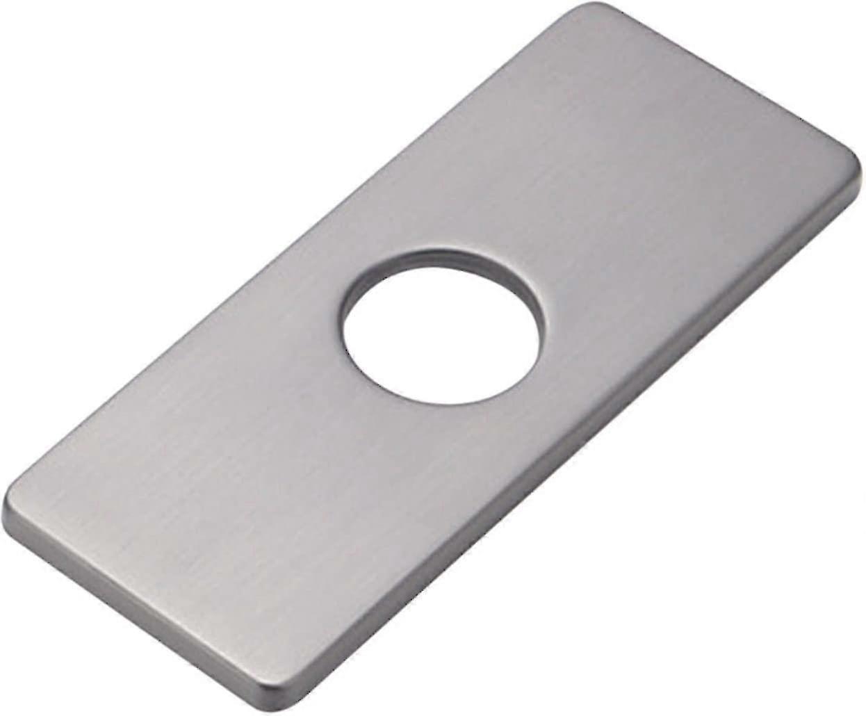 Faucet Plate, Rectangular Stainless Steel Vanity Sink Hole Cover, Suitable for Kitchen Faucets