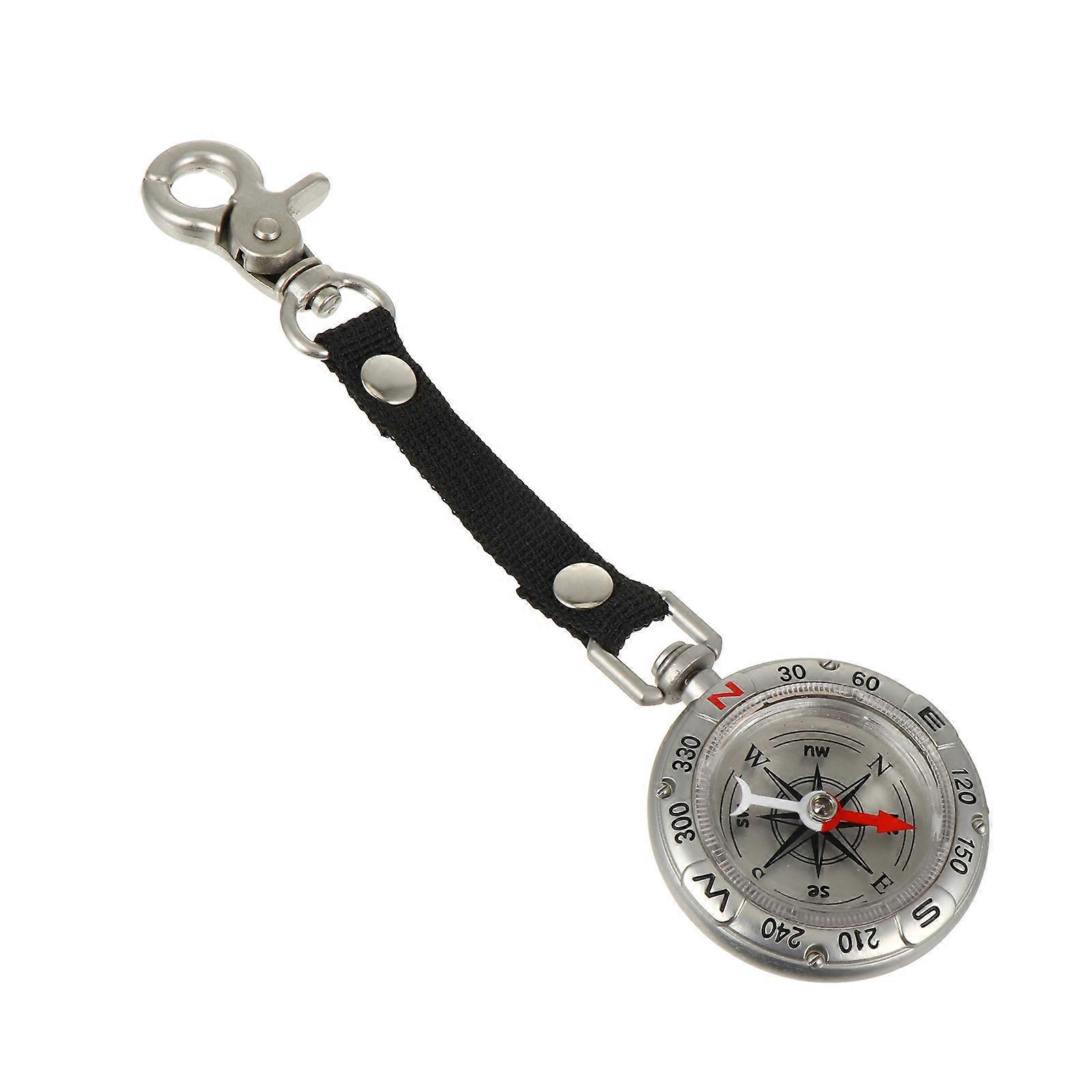 Vintage Zinc Alloy Hiking Compass Keychain Pendant – Compact Portable Navigation Tool for Camping & Outdoor Adventures