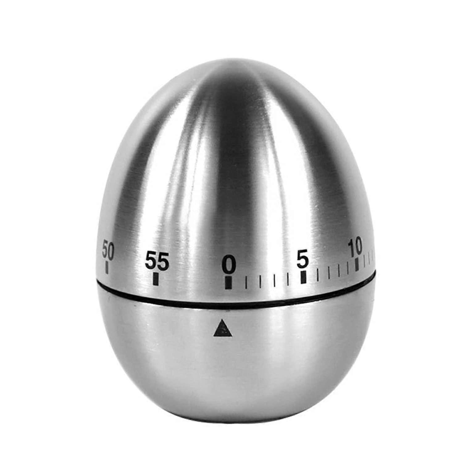 Kitchen Timer, Egg-Shaped Timer, Stainless Steel Rustproof, Hand Wash Only, Kitchen Stopwatch