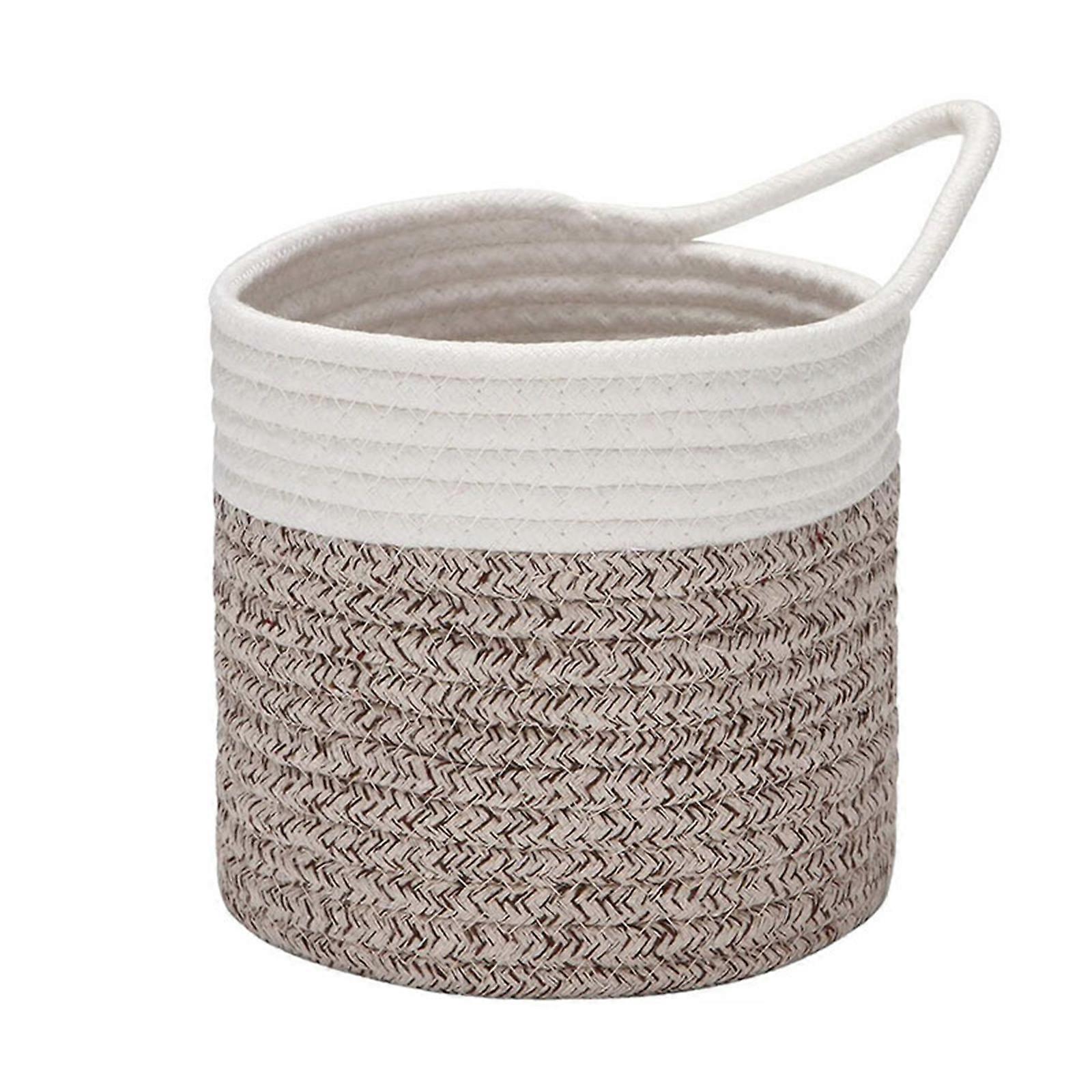 Neutral Colors Complement Any Decor Laundry Baskets With Handles, Jute Rope Plant Basket Alternative, Soft And Decorative 15X15Cm Basket For Home