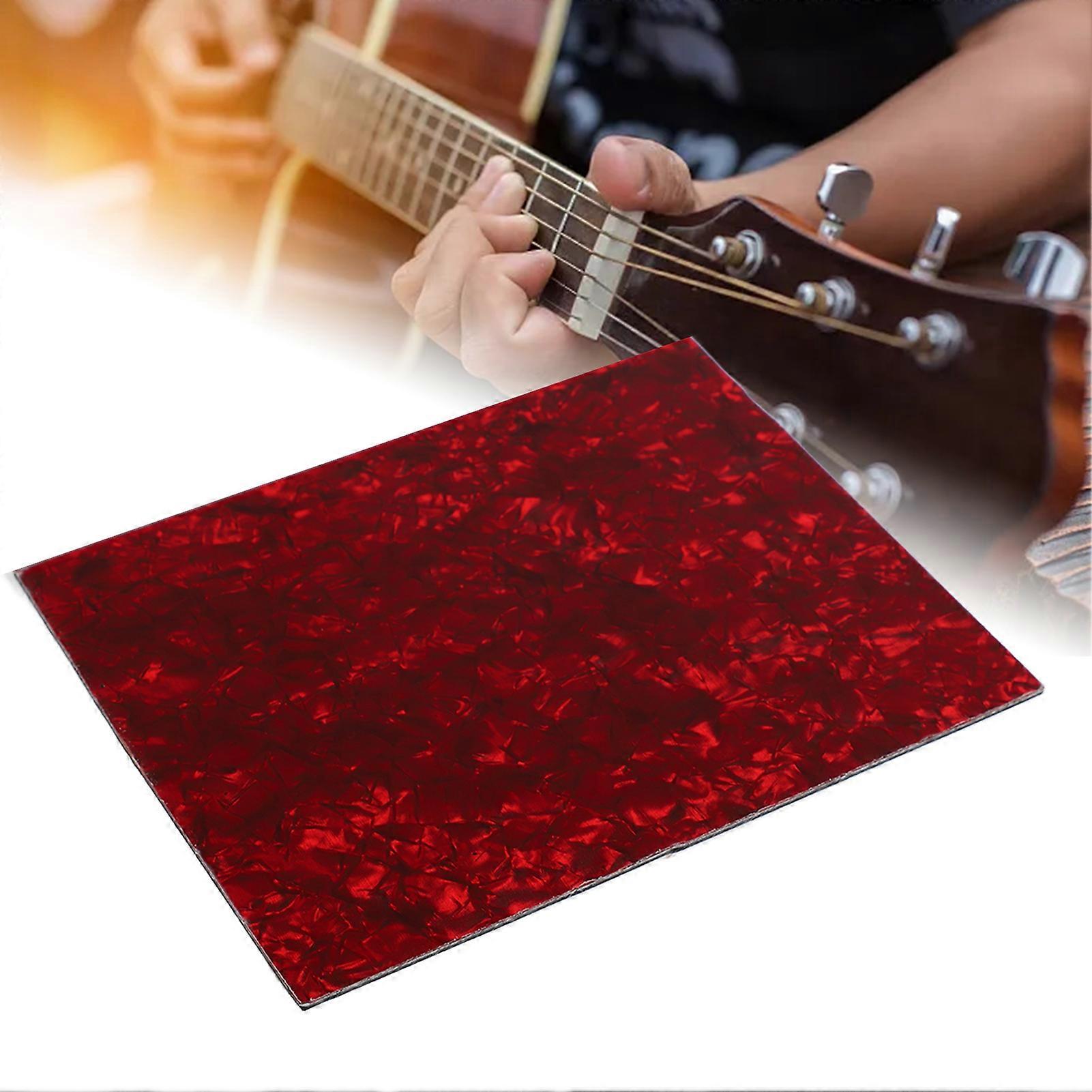 Gitár koptató PVC celluloid hordozható elektromos kaparólemez fedél hátlap piros gyöngy 