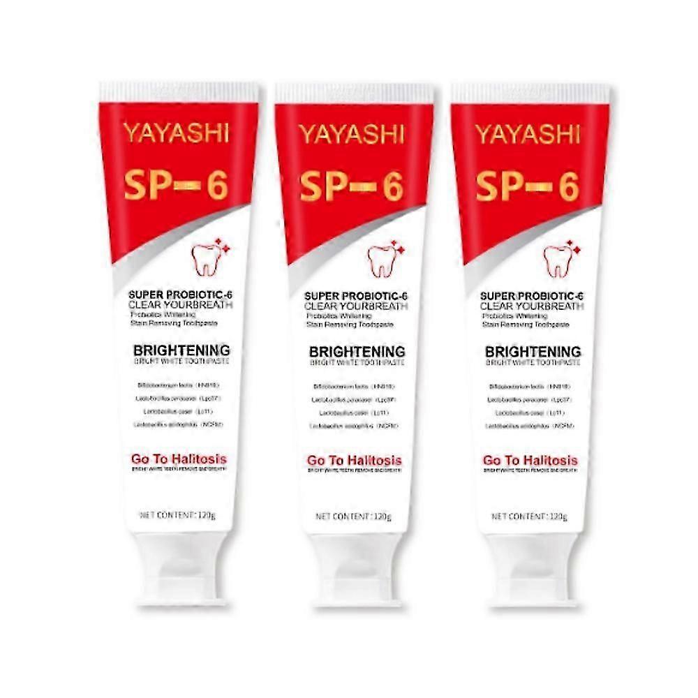 3pcs SP-6 Probiotic Whitening Toothpaste