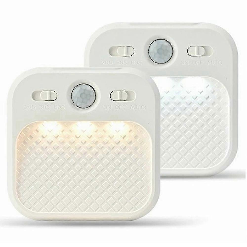 2Pcs Smart Motion Sensor Closet Light with 3 Color Changing Options for Any Space