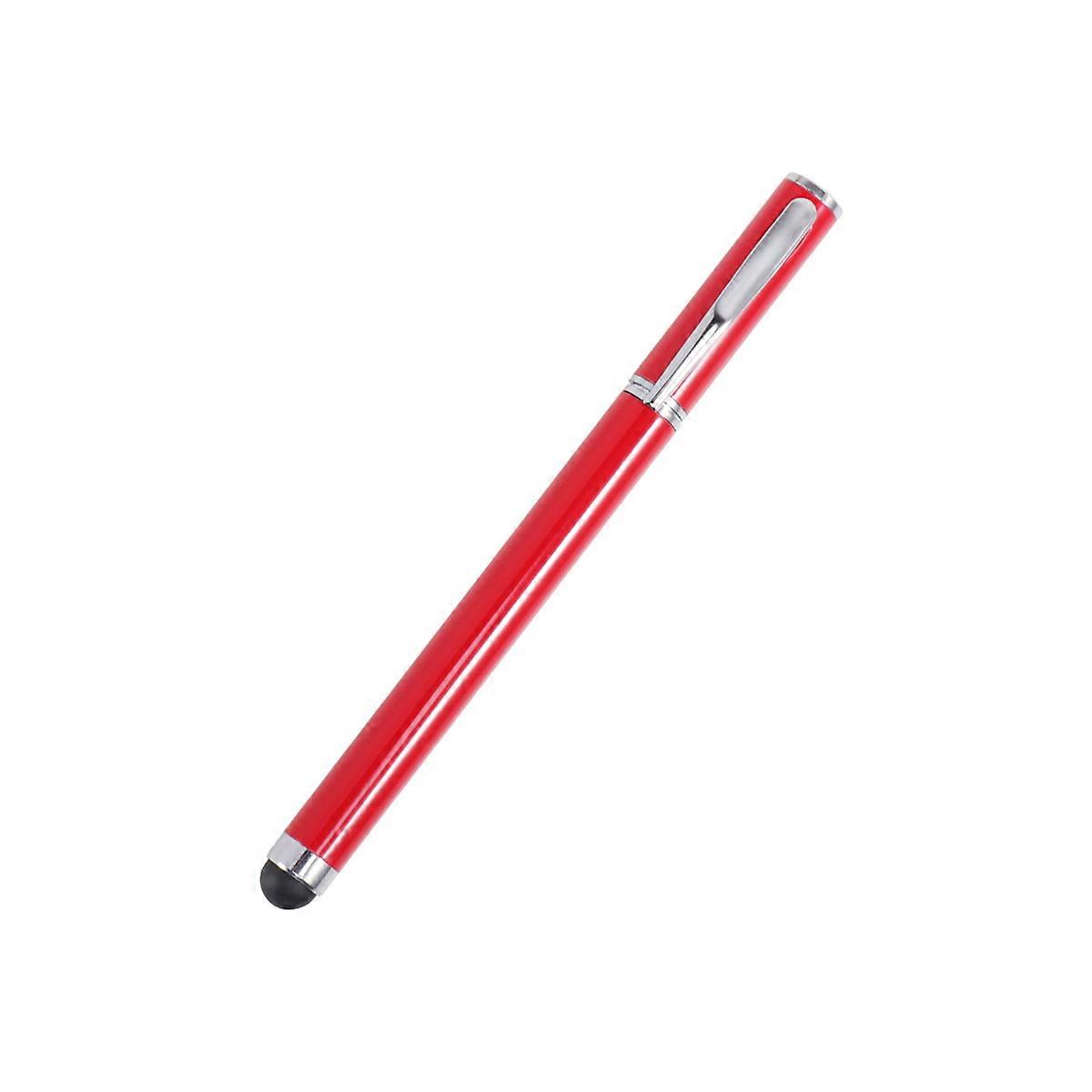 Capacitive Touch Pen Red Metal Cylindrical for Winter Use 1Set