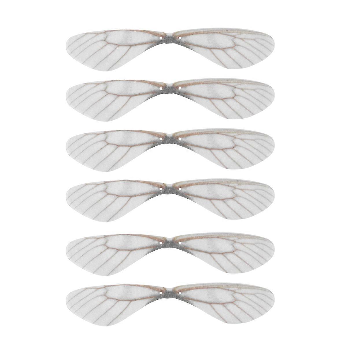 Simulation Dragonfly Decors Chiffon Craft Projects present Giving White 3.5 X 1.8 X 0.01 Cm 20Pack