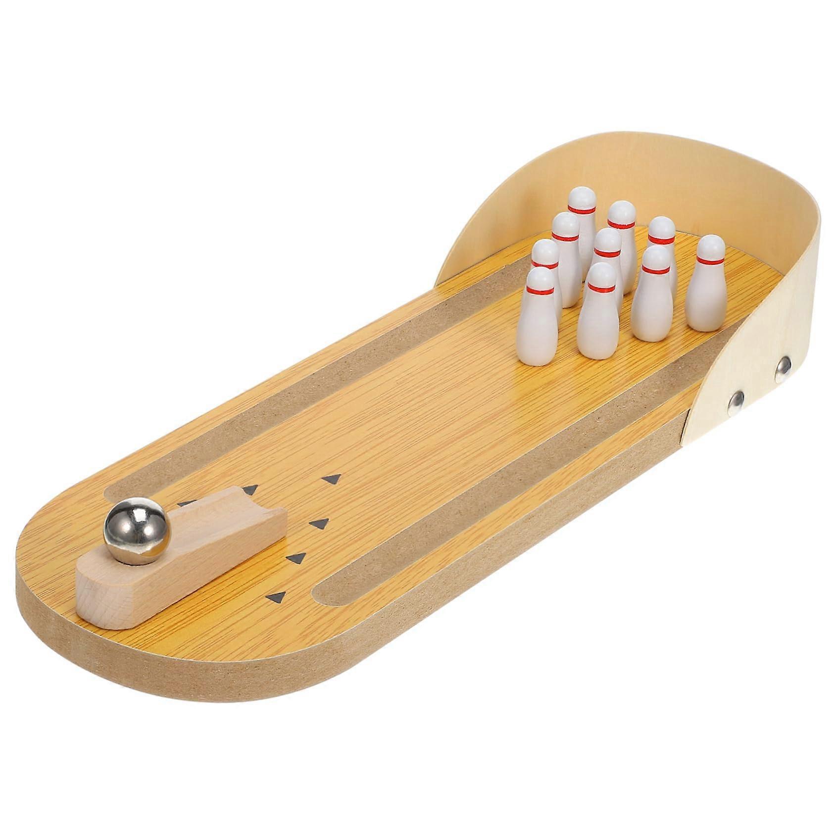 Table Bowling Toy, Table Bowling for Children, Mini Desktop Bowling, Table Bowling Game Made of Wood