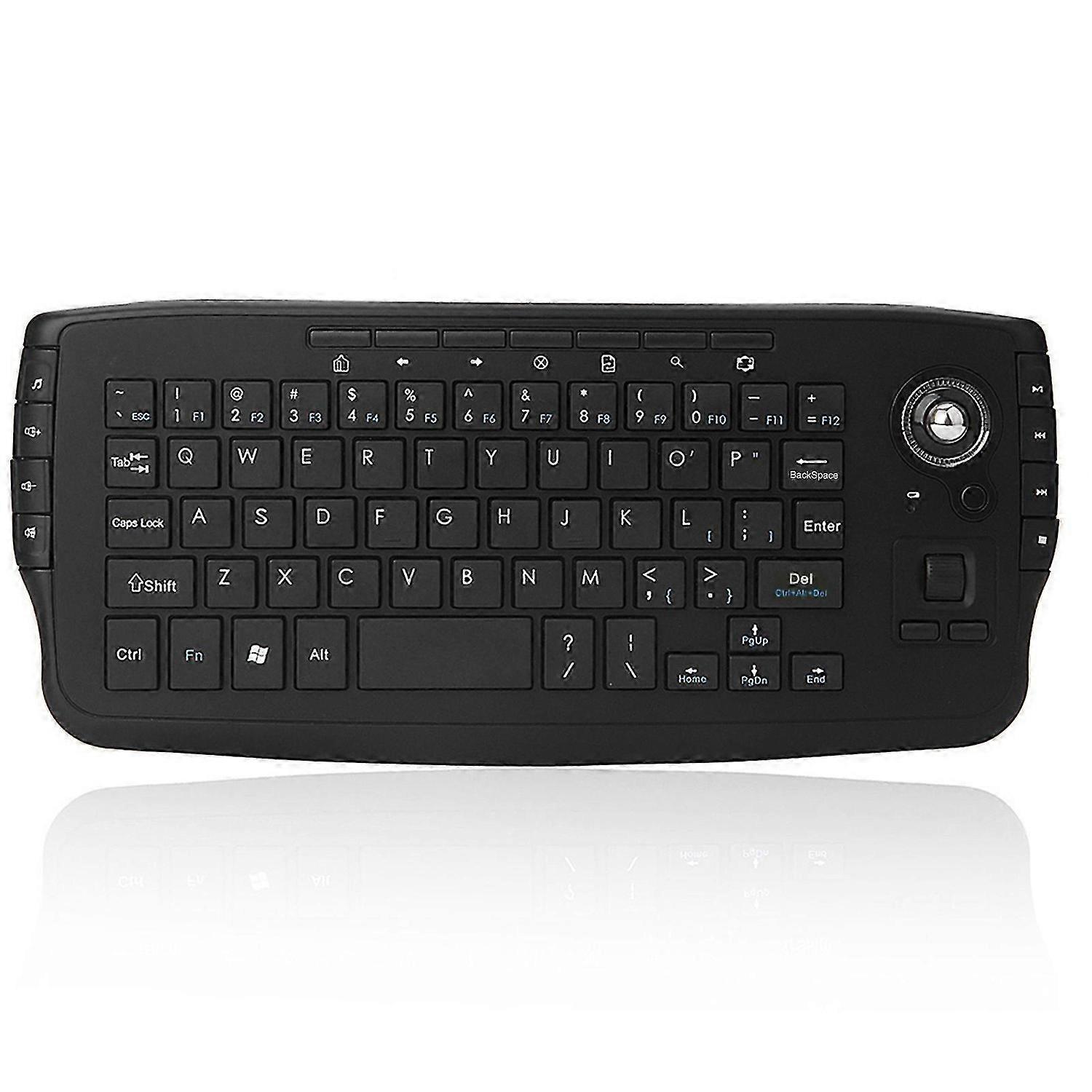 E30 2.4GHz Wireless Keyboard cu trackball Mouse Scroll Wheel Telecomandă pentru Android TV BOX Smart TV PC Notebook Argintiu