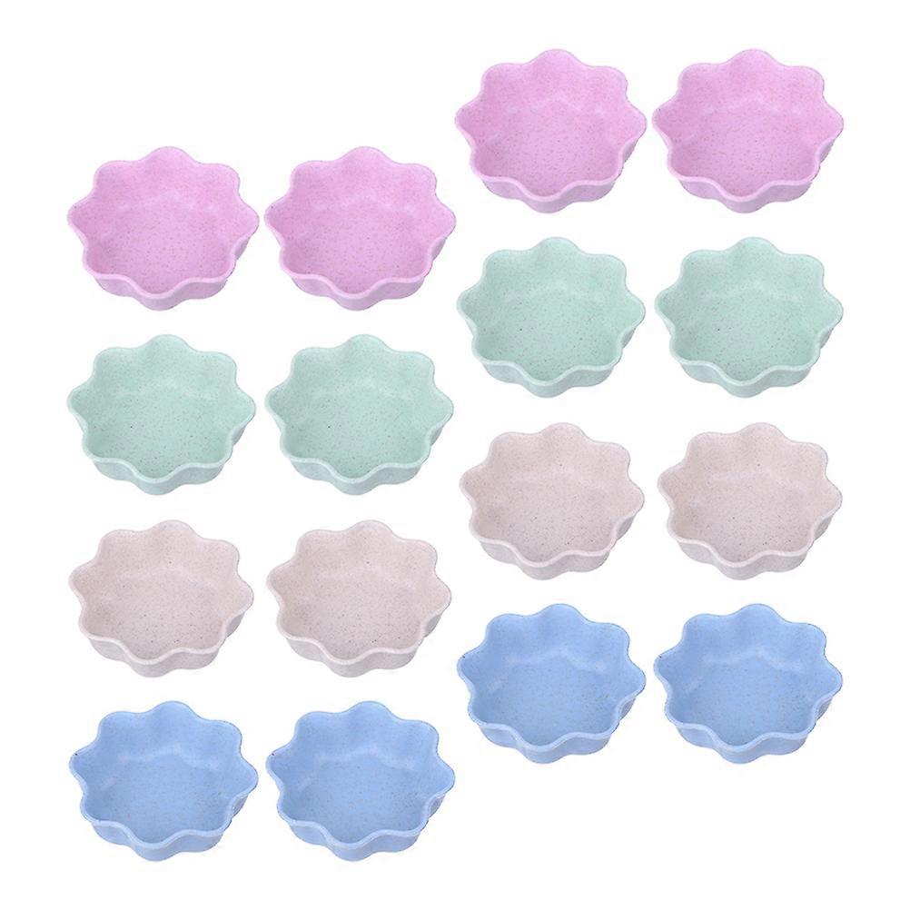 Flower Shape Seasoning Dish Made of Stalk for Home Use Assorted Color
