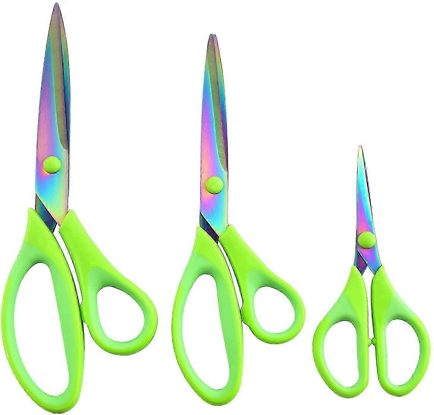 Professional Titanium Scissors Set with Soft Grip Handles for Home and Office Use