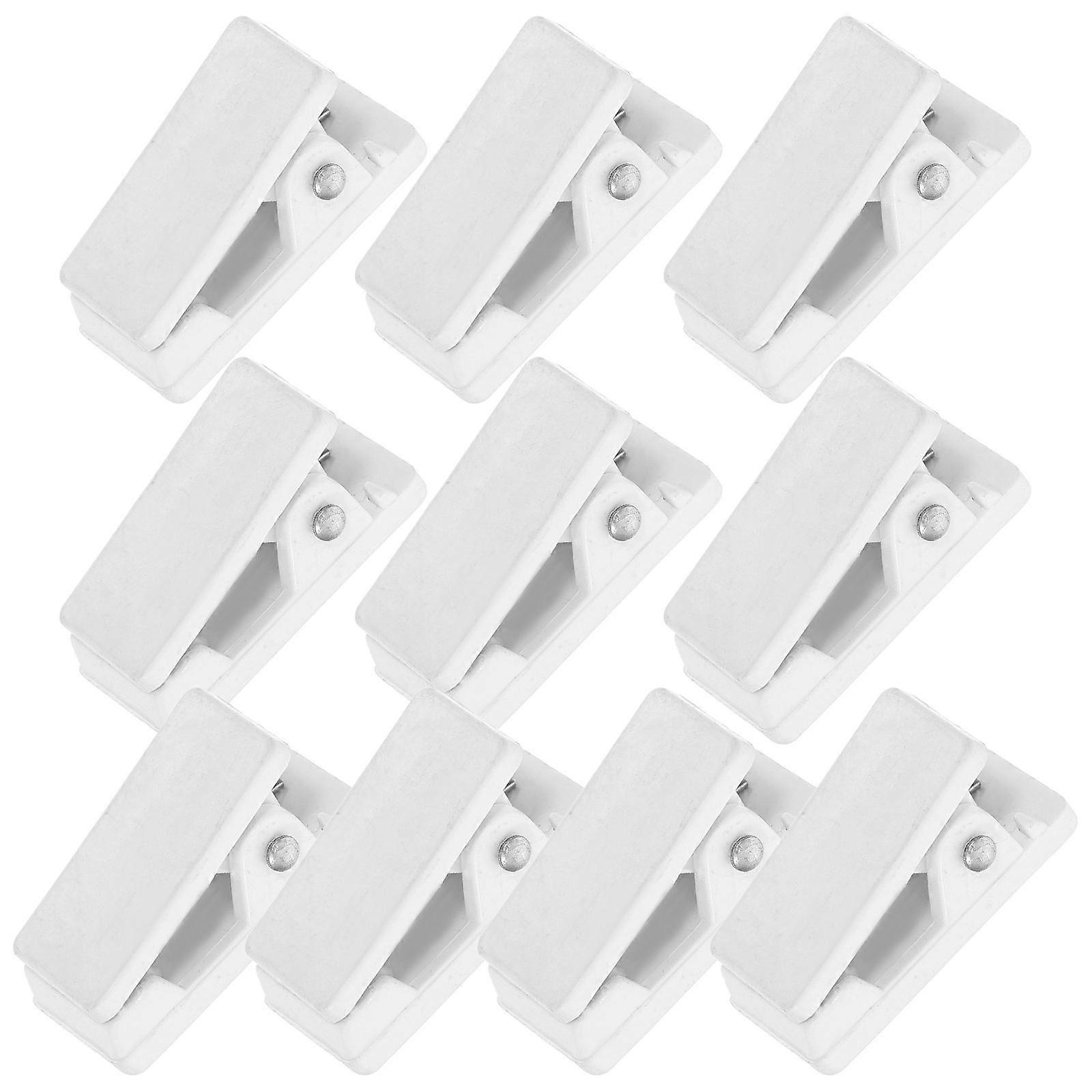 Magnetic Attachment Badge Clips Displaying ID Cards Kitchen Use Steel Material Rectangular Shape 10Pack