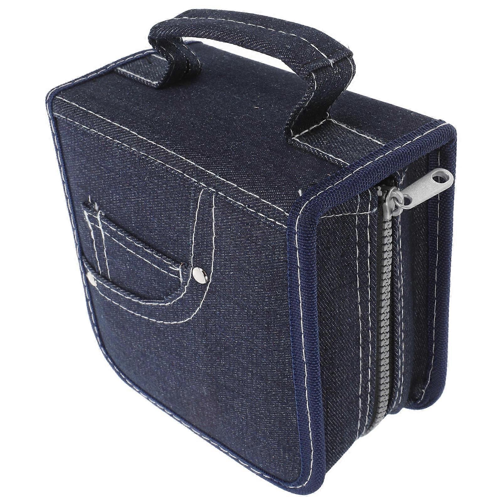 Stylish CD Storage Binder with Zipper Compact DVD Case for Home, Office, and Travel Music & Movie Collections