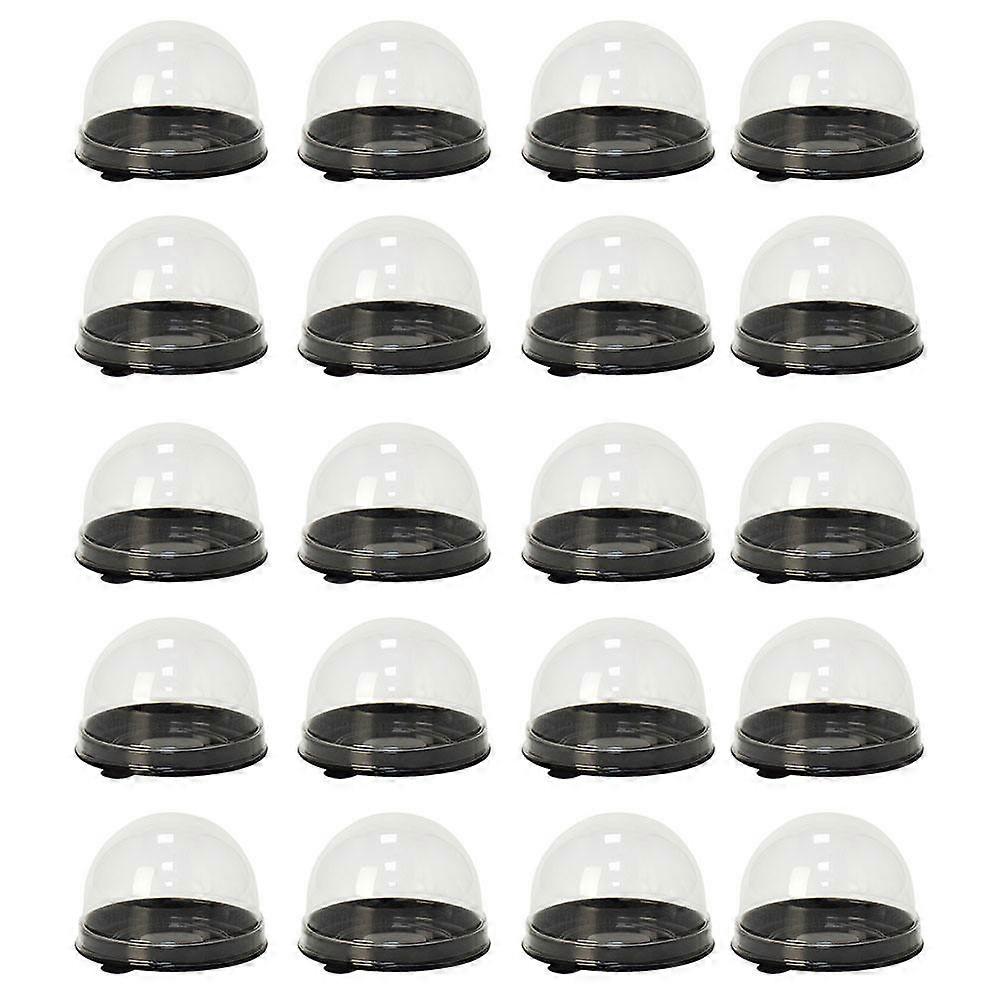 Boxes Transparent Plastic Cake Containers with Lid for Bakers 50Pcs