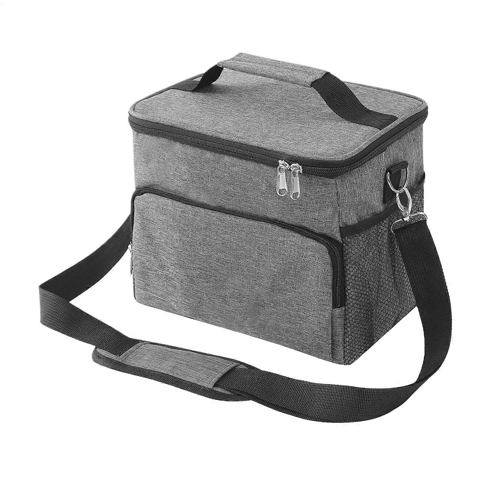 Lunch Bag Large Insulated Lunch Bag with Spacious Capacity Waterproof Reusable Tote, Gray
