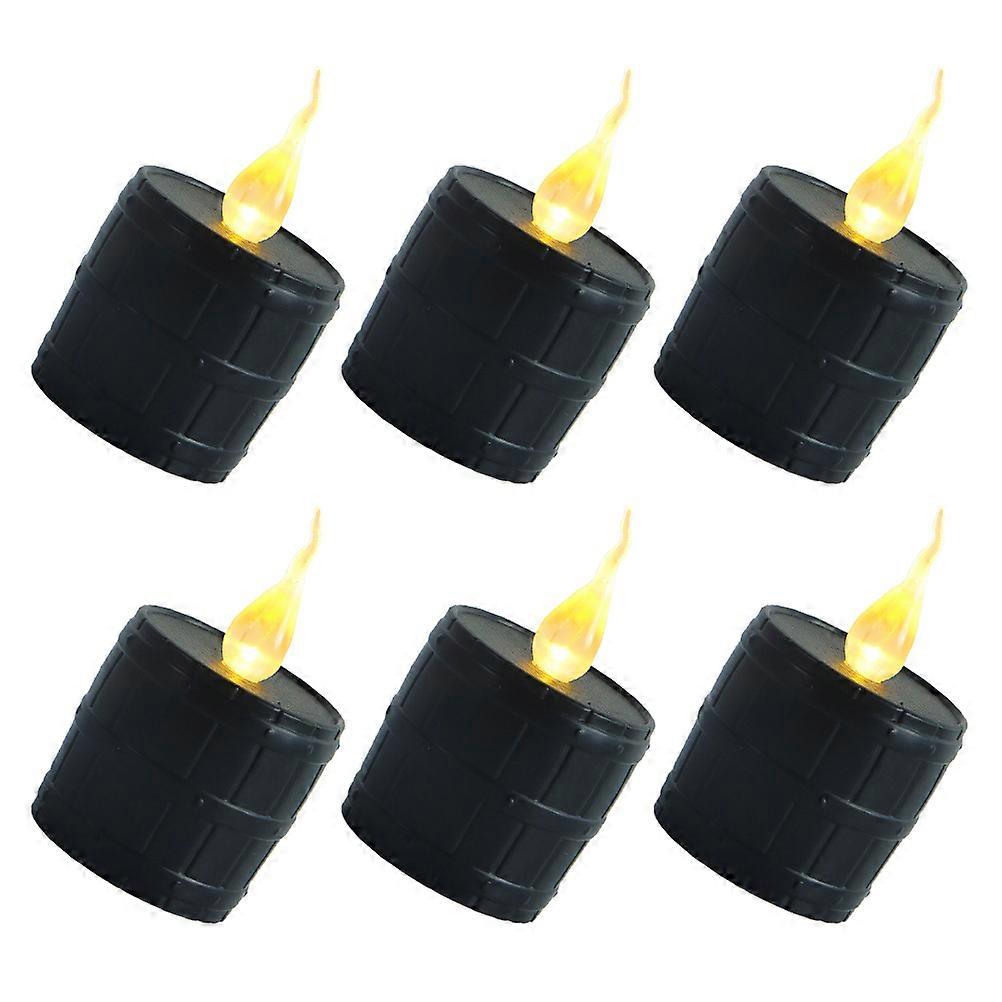 6pcs LED Tea Light Candles, Flameless, Battery Operated, Warm Glow, Durable, Creative Design for Home Decor, Parties, Festivals