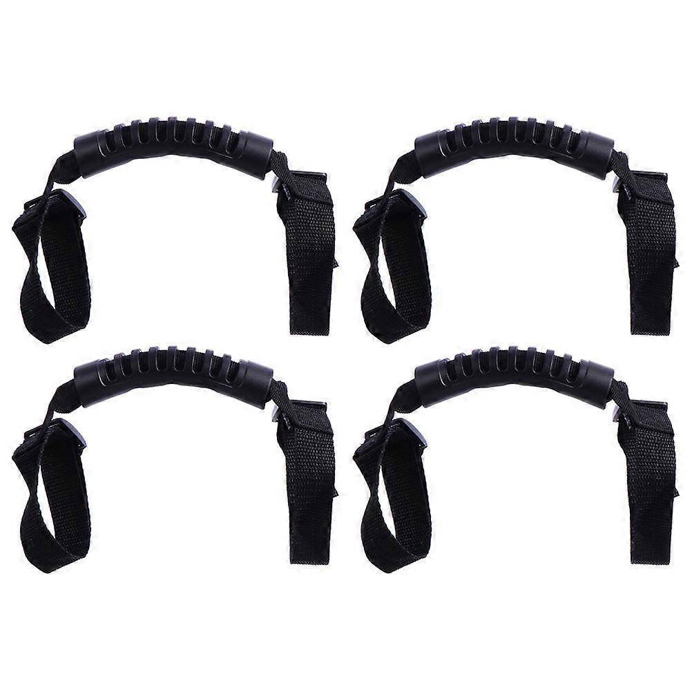 Car Safety Handle with NonSlip Grip for Secure Passenger Support in Black Lightweight and Portable