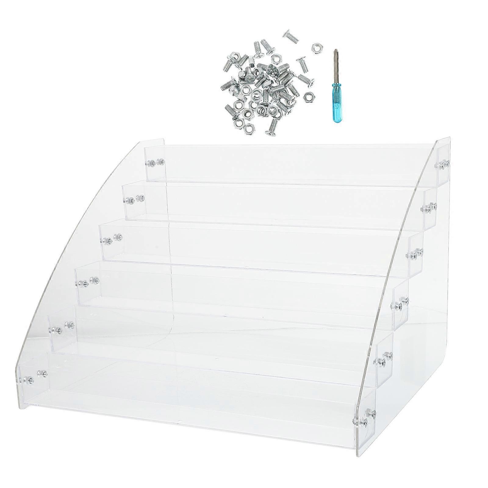 Transparent Acrylic Holder Sixlayer Storage Shelf for Organizing Small Items Keep Desk Tidy 6 Layers