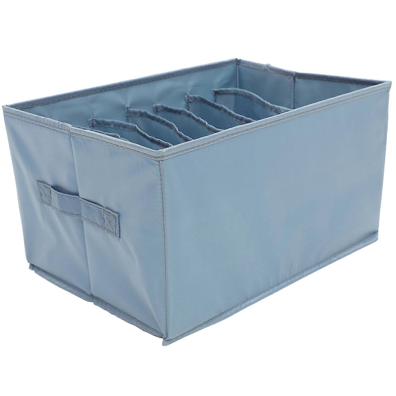 Clothes Storage Box Organization Rectangular Multi-Slots Design Home Use 1Set