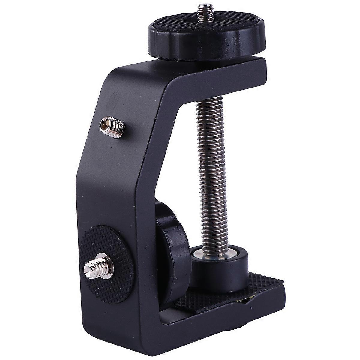 Aluminum C Clamp Desktop Mount for LCD Monitor & Flashlight – Durable Design with Coated Tips for Stable Lighting Setup for Photographers