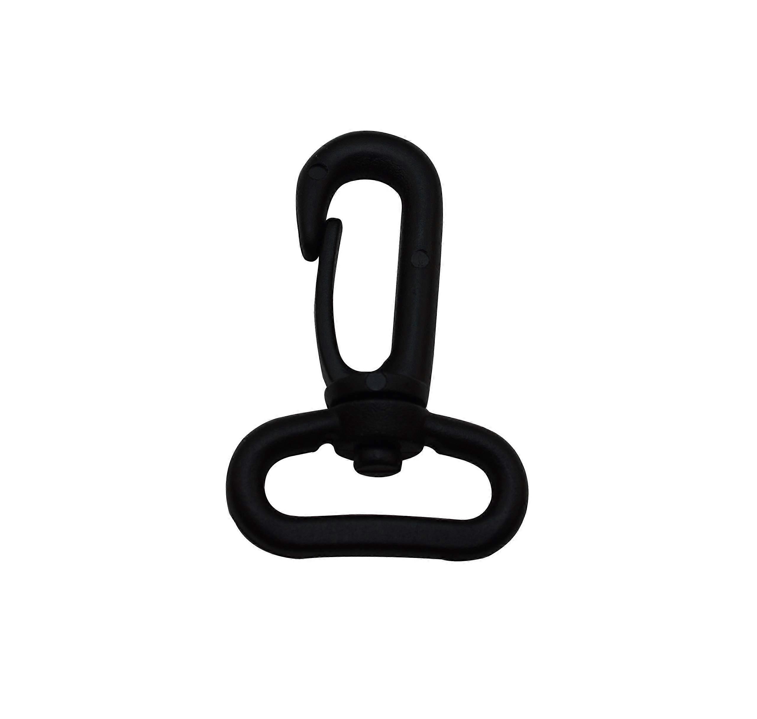 1' Inner Diameter Oval Ring Black Plastic Twist Lock Lobster Clasps Quantity Optional, Black, black