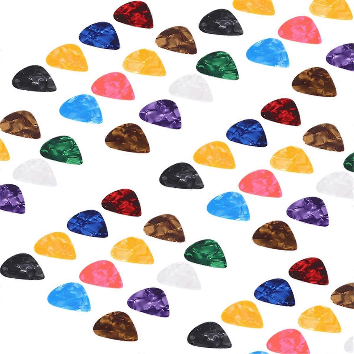 100Pcs Colorful Guitar Pick Celluloid Guitar Pick Abstract Art Pick Plectrum for Acoustic Electric Guitar Ukulele Bass,B