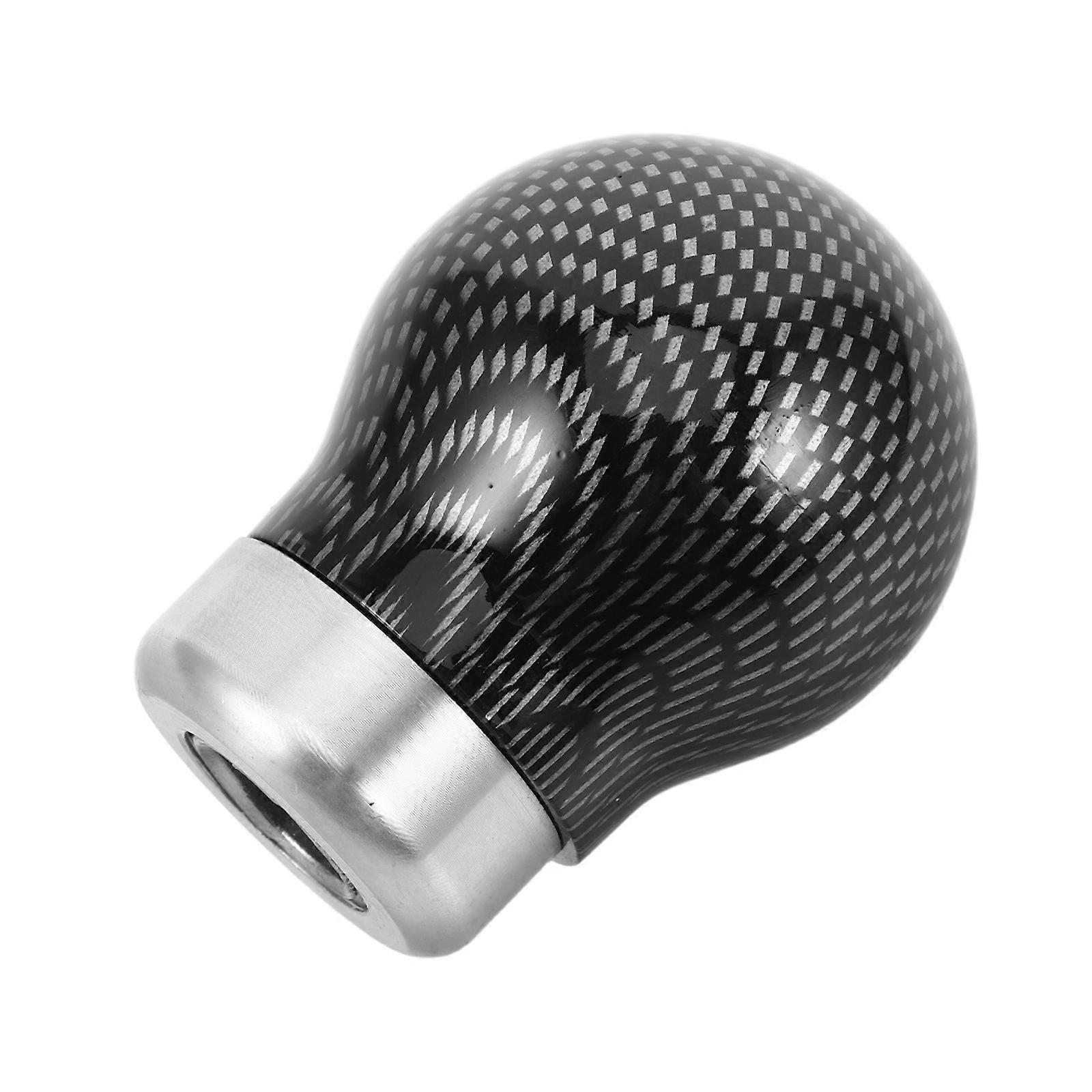 Carbon Fiber Gear Shift Knob Spherical Design Comfortable Durable Manual Transmission Lever Replacement for Car Interior Upgrade