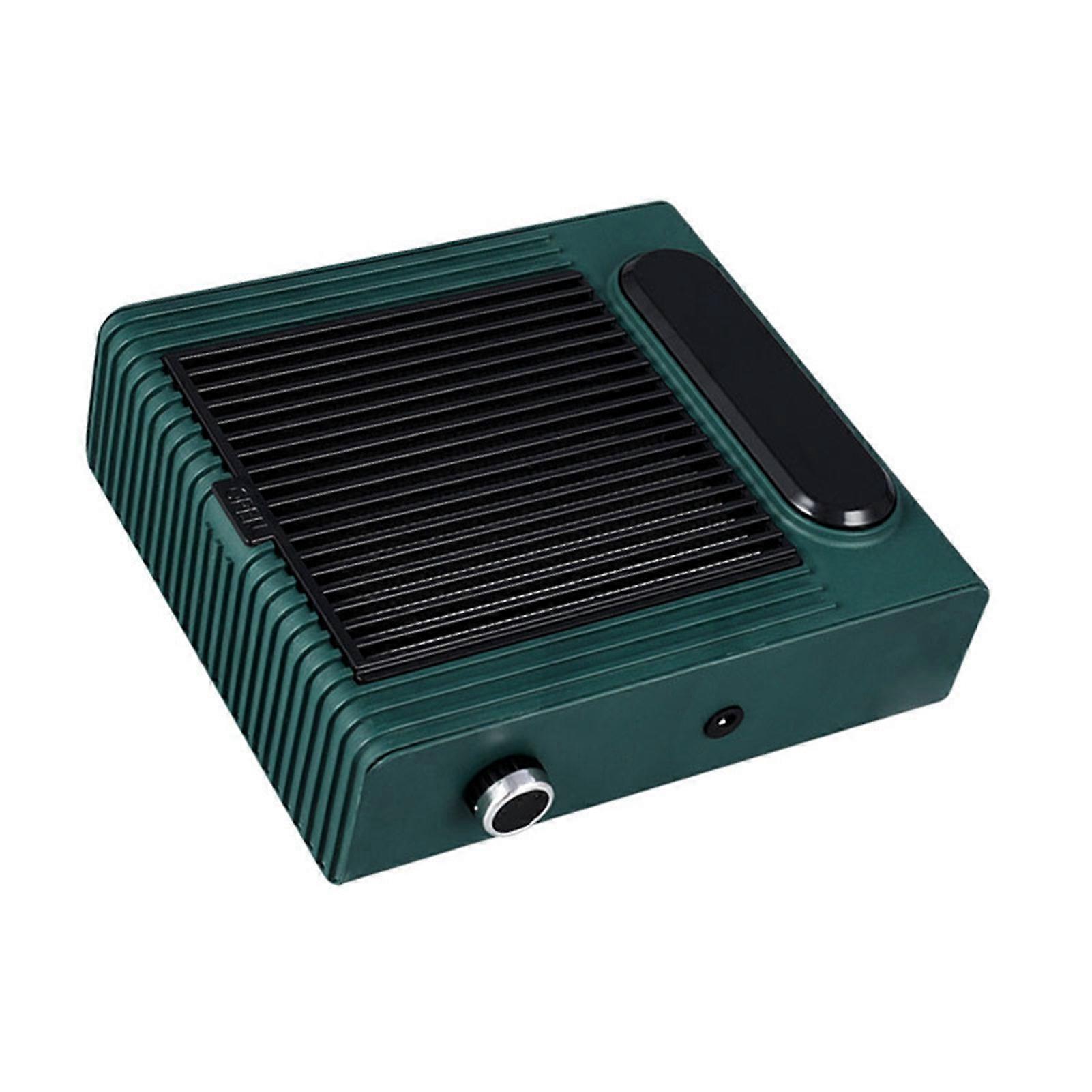 Nail Art Vacuum Cleaner Regulable Speed 80W Removable Filter Cartridge Low Noise ABS Material Nail Dust Collector Vacuum Green EU Plug