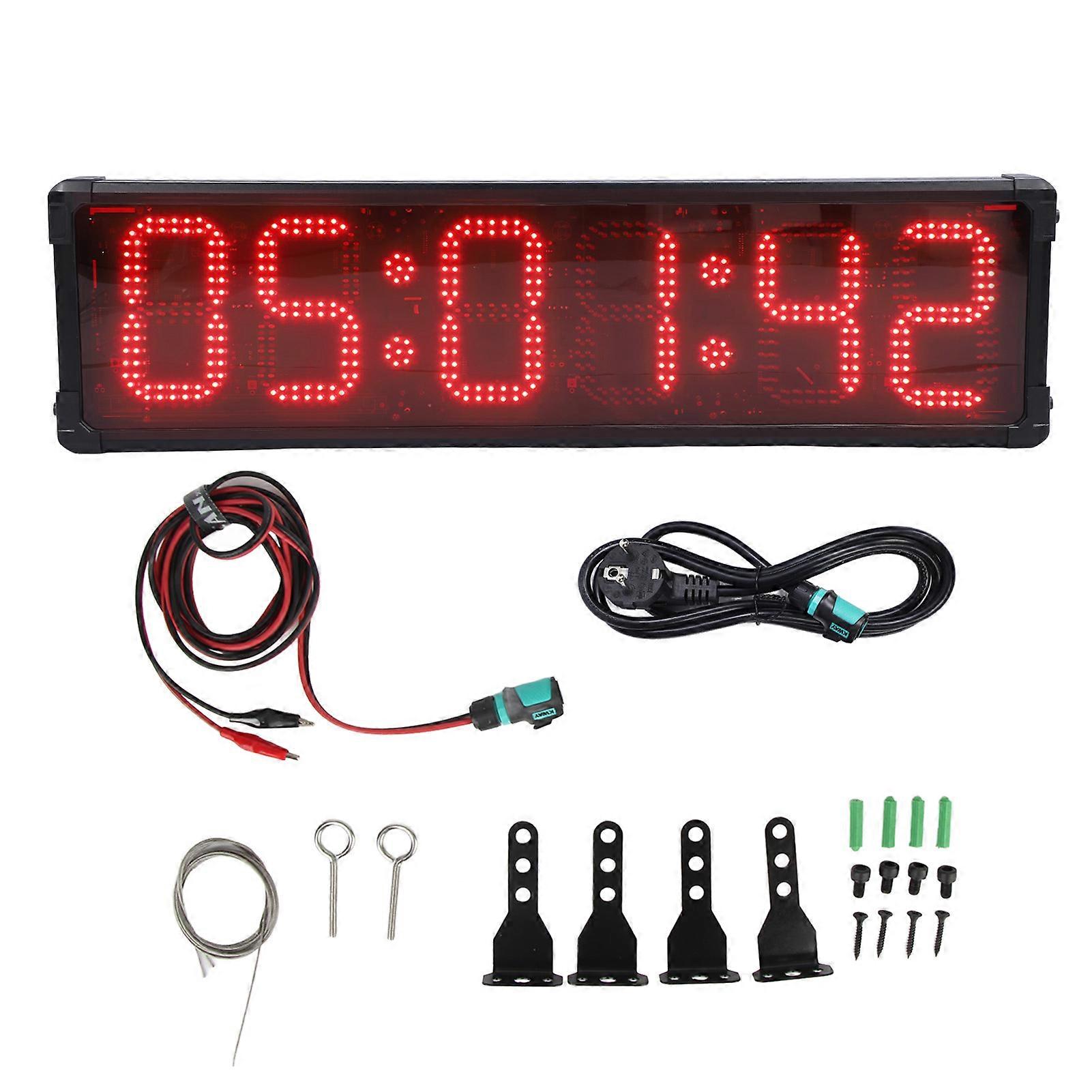 LED Race Timing Clock 8 Inch 6 Digits Aluminum Alloy Double Sided Marathon Countdown Clock