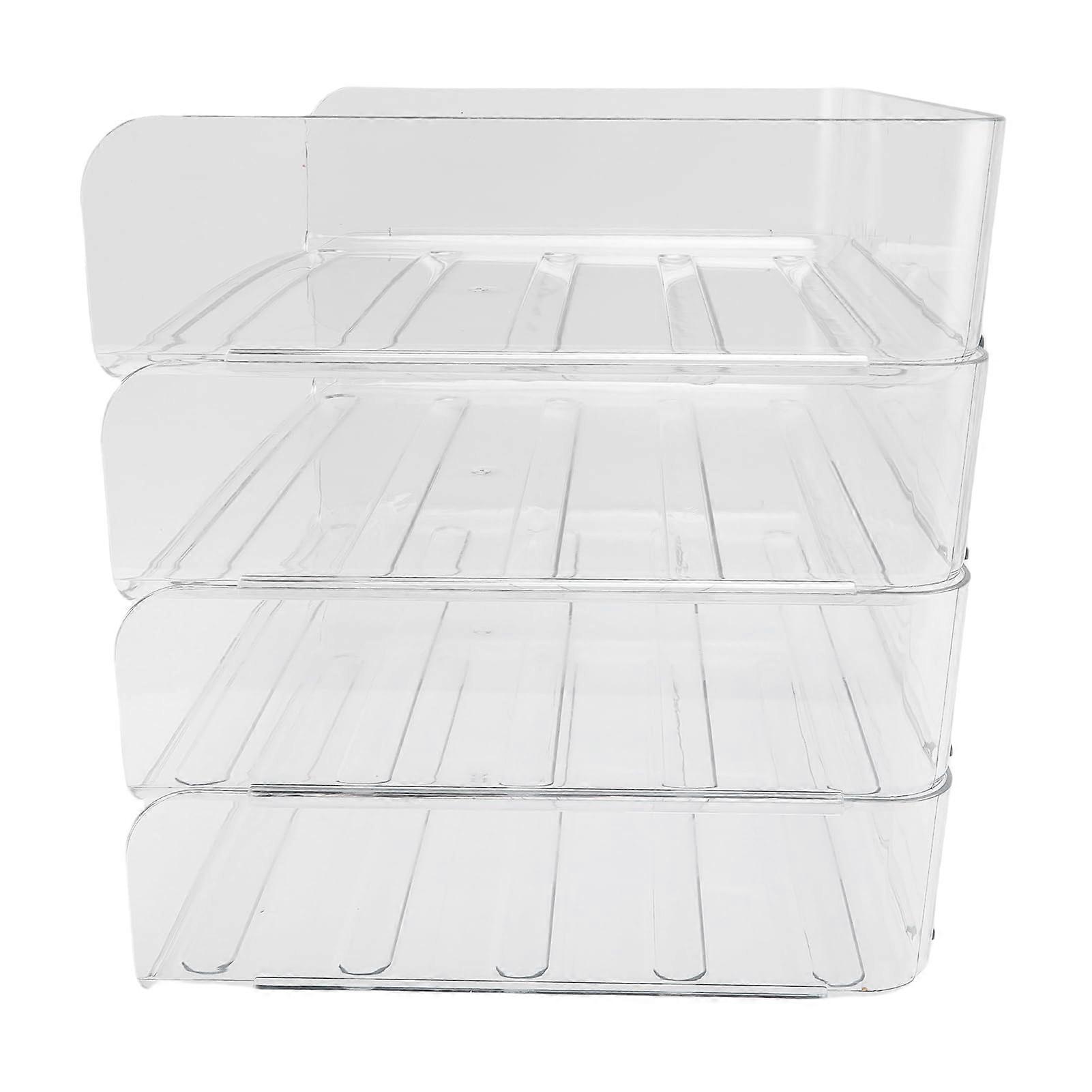Robust Acrylic 4Tier Stackable Paper Tray  Desk Organizer for Home Libraries, Classrooms