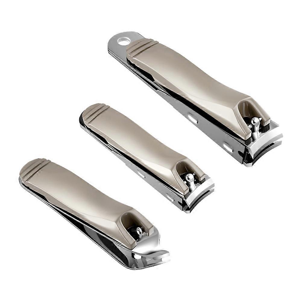 Stainless Steel Nail Clippers for Home Use Comfortable Ergonomic Design 3pcs Set